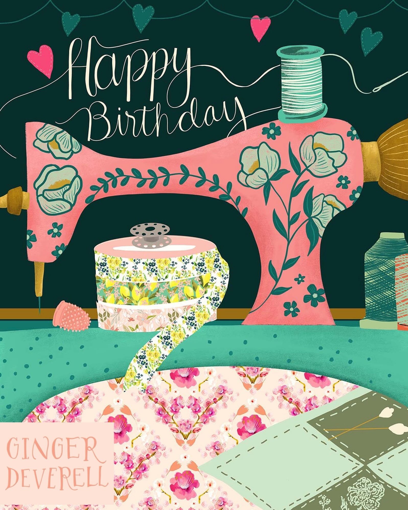 Happy Thursday! Sharing new art, Sewing happy. 🧵🪡 A little happy birthday joy for anyone who loves to sew, x
.
@progressivegreetings @creativesparrowart