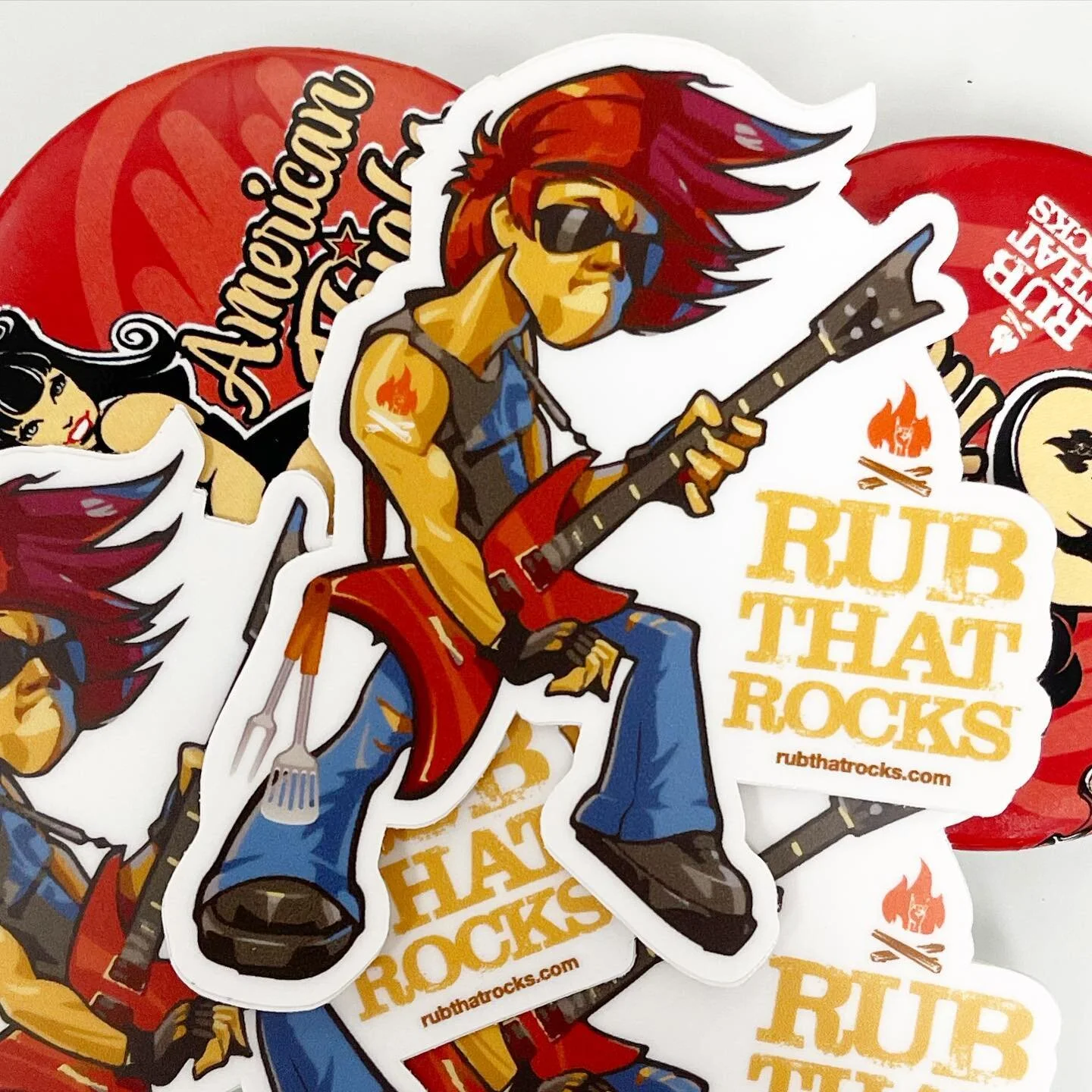 New merch alert! New merch alert! X2
We got new pins and stickers just in time for summer. Second up, new stickers!
It’s a long way to the top if you wanna rock and roll!🤘🤘
Sticker (and new pin) included FREE with every order while