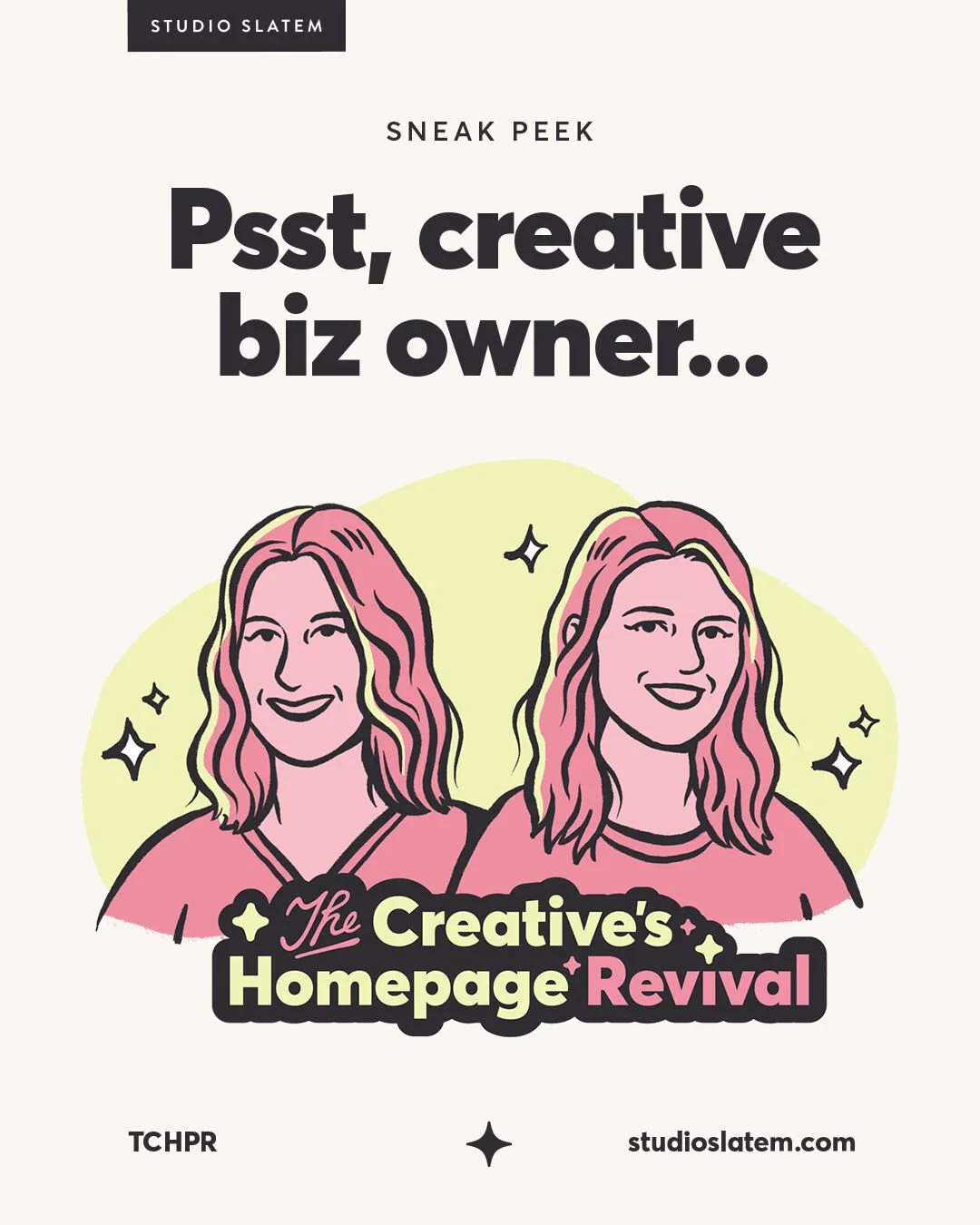 Dear fellow creatives,

If your homepage is selling you short, rather than you know, actually selling FOR you.

Then step into our [virtual] office and pull up a chair!

Your biz has grown, your skills have been fine-tuned, and your clients are just 