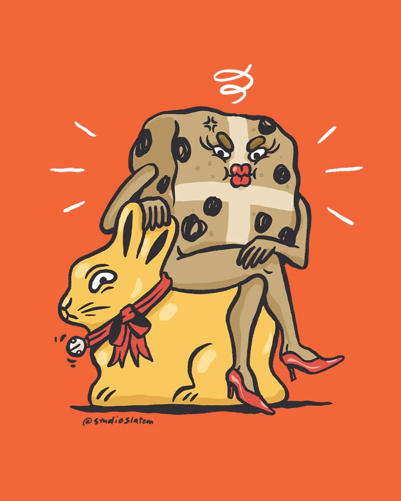 Happy Easter to all the Hot, Cross Buns out there 🐰🥚✨

Hope everyone is soaking up the long weekend and chocolate with loved ones. 

(P.S If you feel like you&rsquo;ve seen this one before, then yes. Yes you have. Nothing wrong with a bit of artwor
