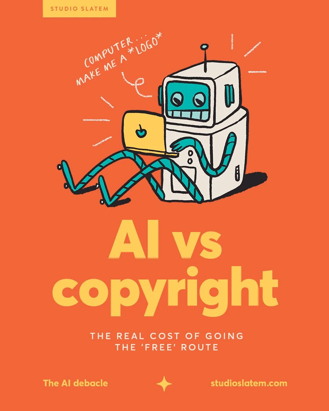 Look, I'm no lawyer. 
Obviously. 

I don't even own a suit.

But with the increase of, "Can't you just remake this?" [while handing over AI sludge], and "I asked ChatGPT to make what I want, now can you make something similar to this, 