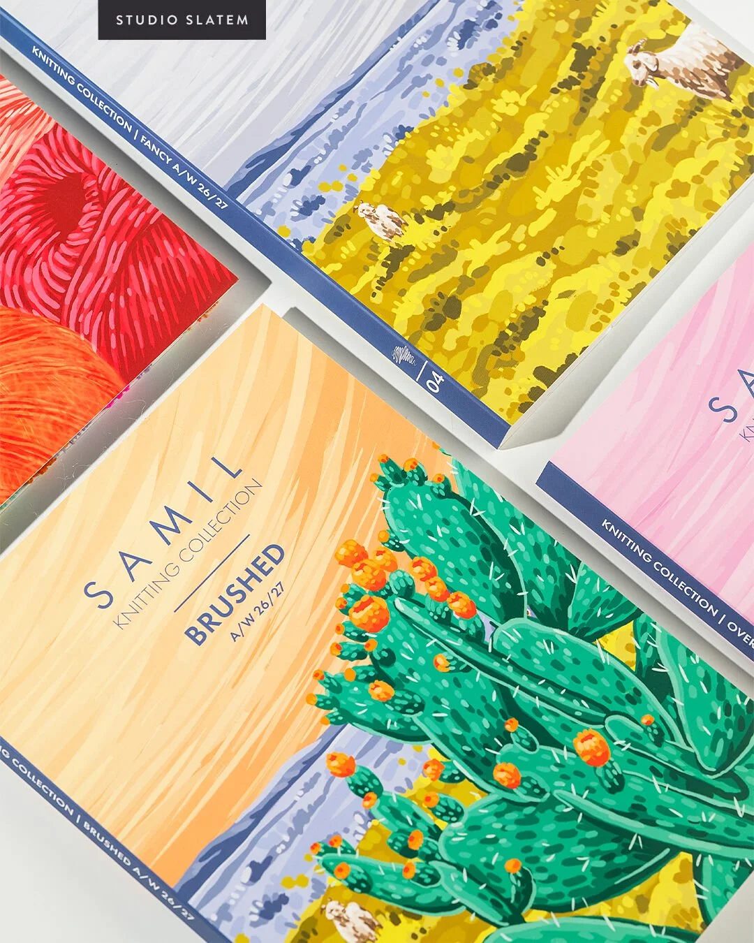 Having grown up on a farm, I've always loved collaborating with agricultural and animal-related brands.

I've been working with @samil_natural_fibres for a number of years now and across several of their collection folder artworks, including this one