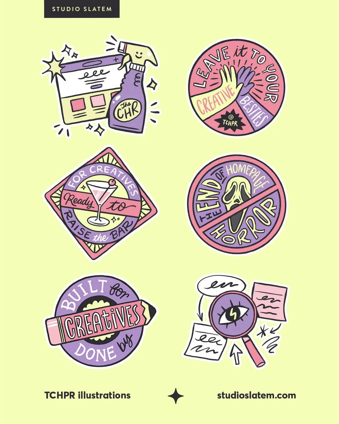 The Creative's Homepage Revival is a copy x branding collab between @sarahmarriottcopywriter (on website copywriting) and myself (on branding &amp; illustration) aimed at creatives who really want their website homepages to finally look and sound as 