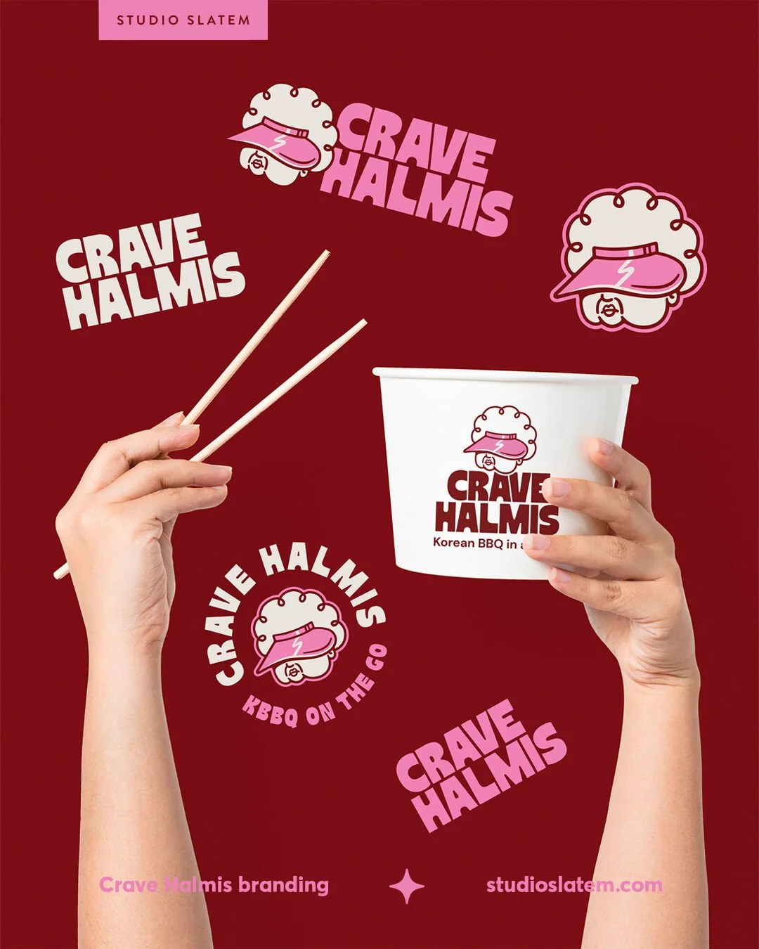 Crave Halmis' brand identity reveal Part 2 - a sassy new Korean-BBQ-in-a-bowl concept coming fresh out of California.

Janice from @cravehalmis came across my Korean ajumma character online and loved it so much she tracked me down to do something sim