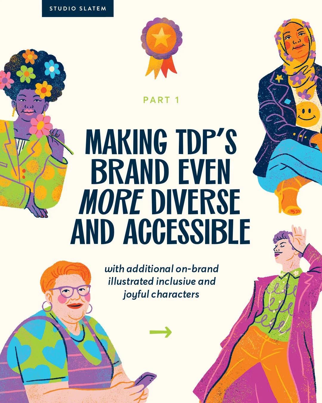 I teamed up with The Digital Picnic to expand their existing illustration library with a more diverse cast of hand-drawn characters, helping more people feel represented in the brand.

This was the first part of a two-part project to refresh TDP&rsqu