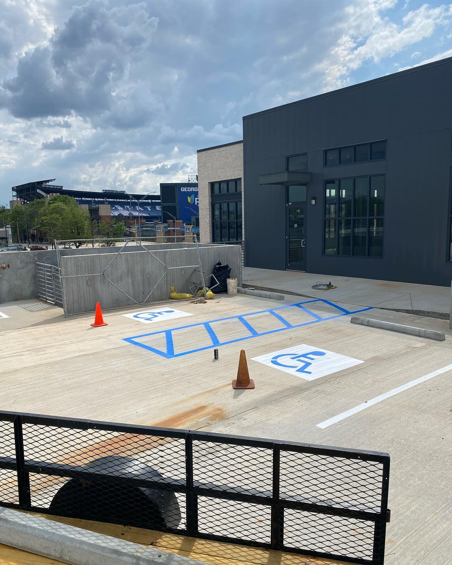 Wrapping up some finishing touches downtown! #Striping #Atlanta