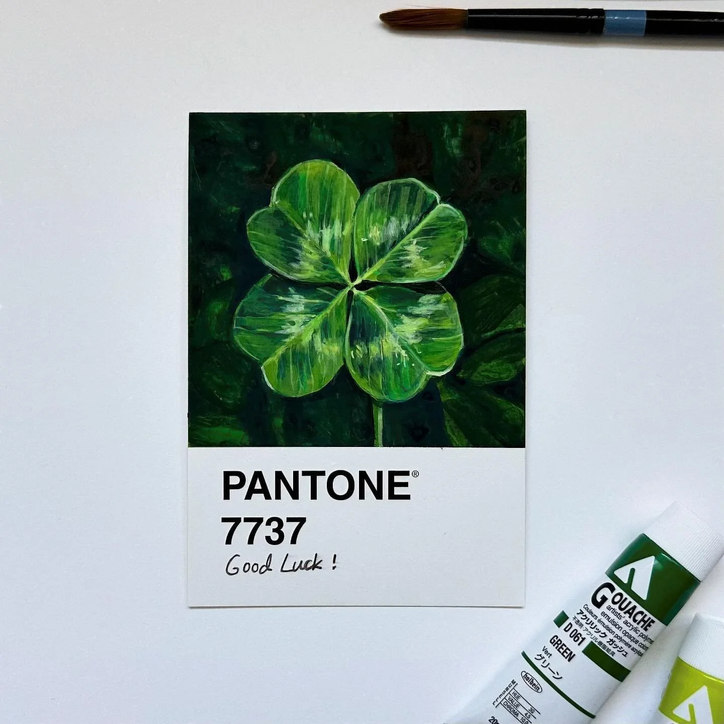 22 🍀 🍀🍀🍀

gathering motivation during the first month of the new year 😙 but crazy how it&rsquo;s been 4 years since I started this challenge hahah ha h a
.
.
.
.
#gouacheart #gouachepainting #gouacheillustration #100dayproject #pantone #pantonep