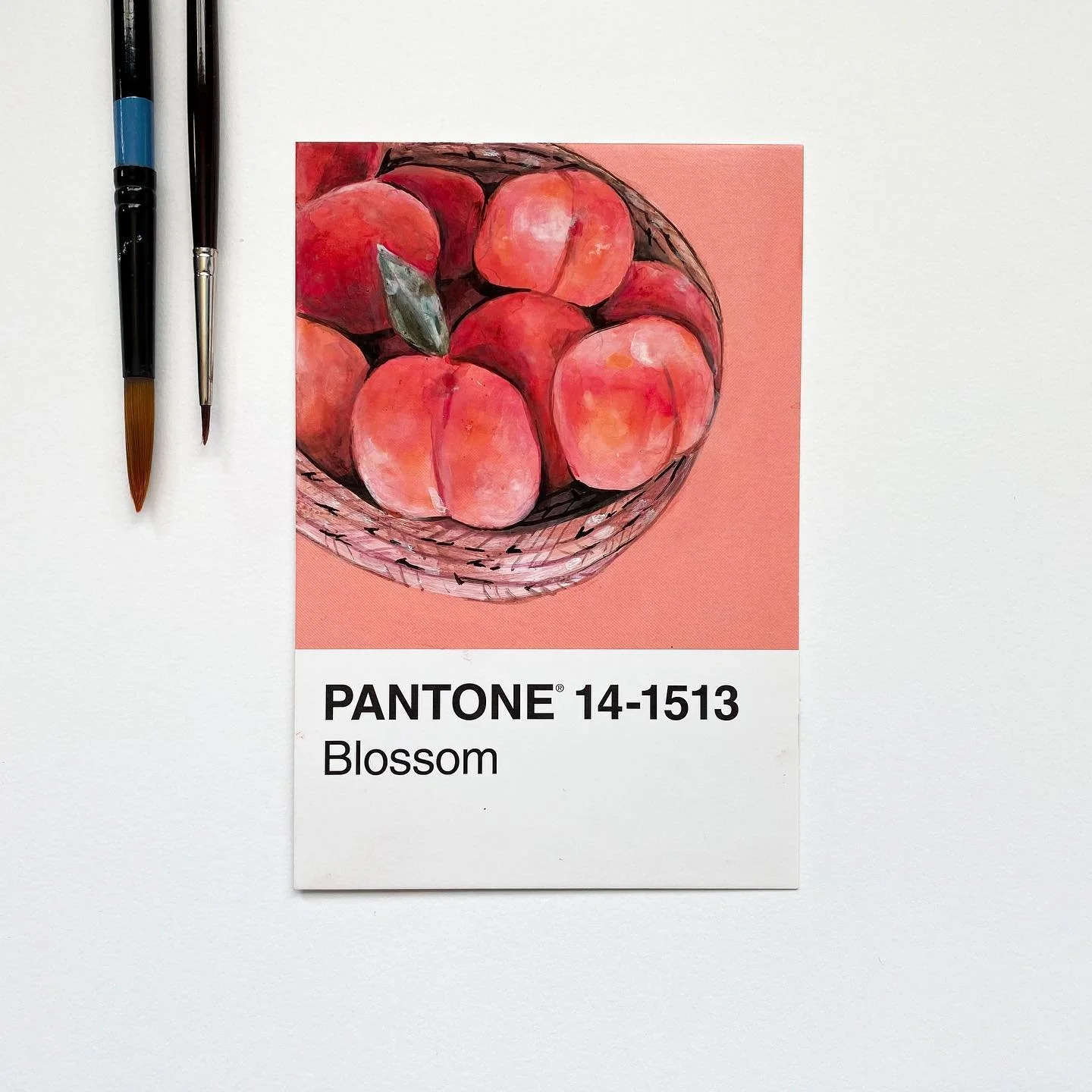 14/30
Hope y&rsquo;all are havin a peachy day 😚 Hopping over to the pinks and purples next week! 
.
.
Reference: murallian (pinterest)
.
.
#peaches #cuteillustration #gouacheillustration #artfeature #smallartaccount #dreamyaesthetic #pantoneproject 