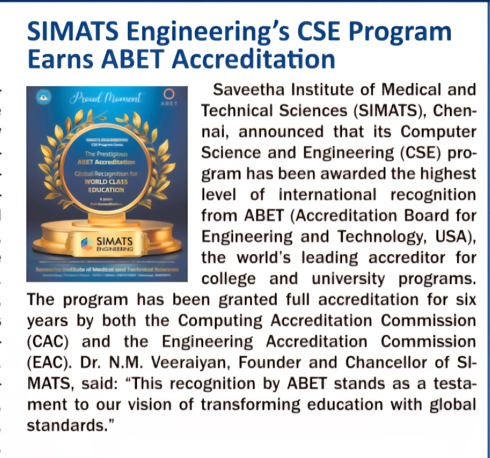 ABET Accreditation