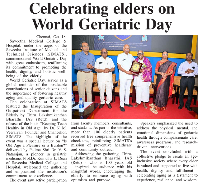 World Geriatric Day