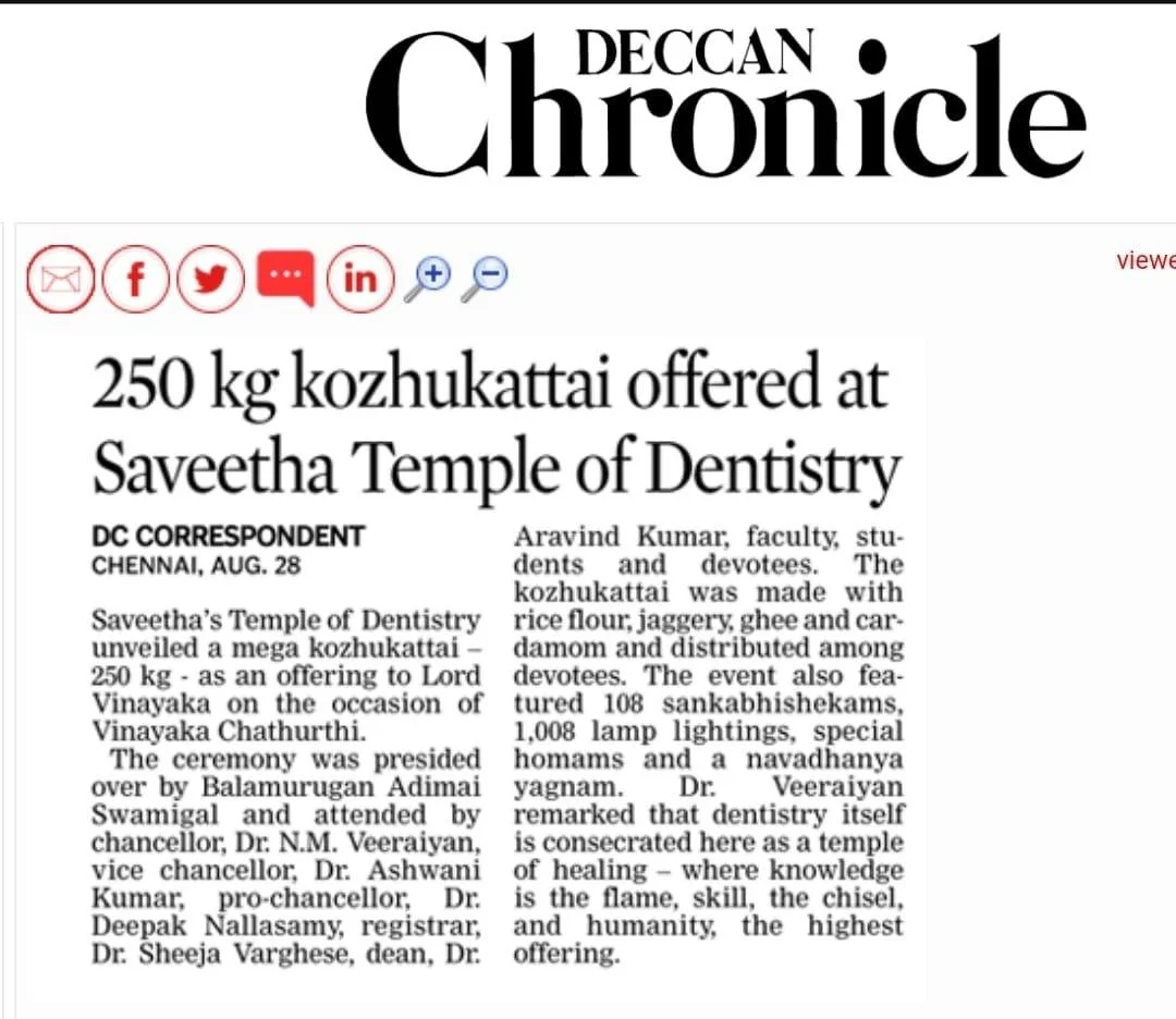 250 Kg Kozhukattai  Offered at Saveetha Temple of Dentistry