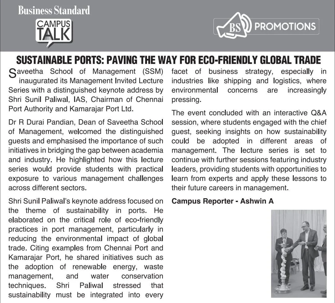 Sustainable Ports : Paving the way for Eco - Friendly Global Trade