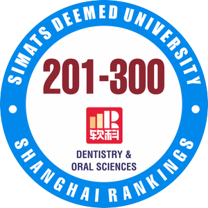 SIMATS is ranked in the top 301–400 worldwide for Public Health and holds the No.1 position in India.