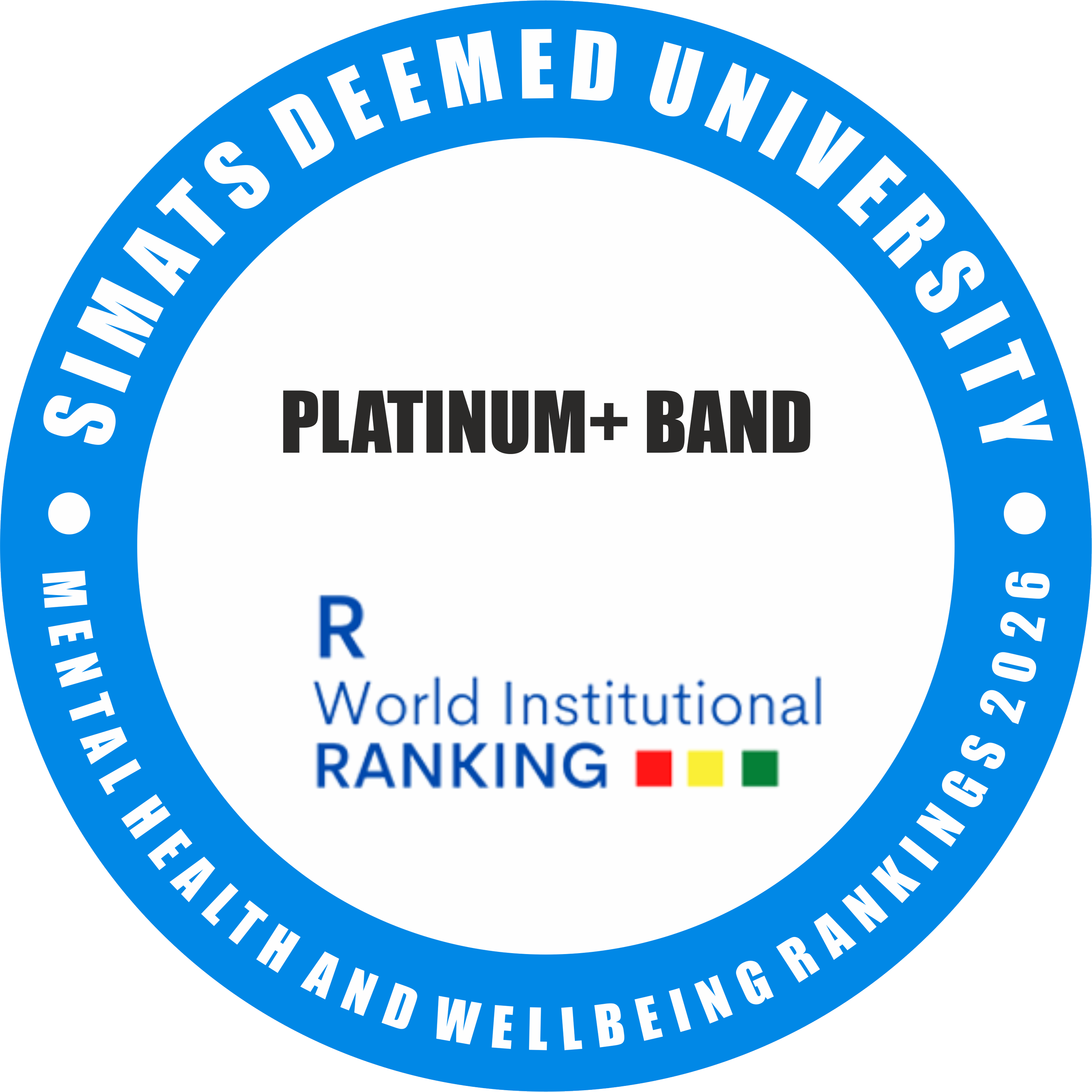 SIMATS proudly secured the prestigious Platinum+ recognition in Mental Health & Well-Being 2026, reaffirming its commitment to creating a supportive, inclusive, and healthy campus environment. This achievement reflects SIMATS’ continued focus on prom