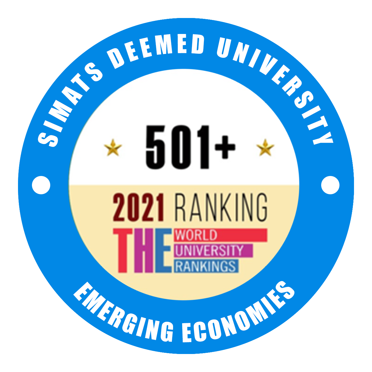 Quality Education: SIMATS is ranked 501+ out of 1000 Private and Public Universities ranked by the Word University for Quality Education. Hence, we are one of the Private Universities in the Country to get a Quality Education. 