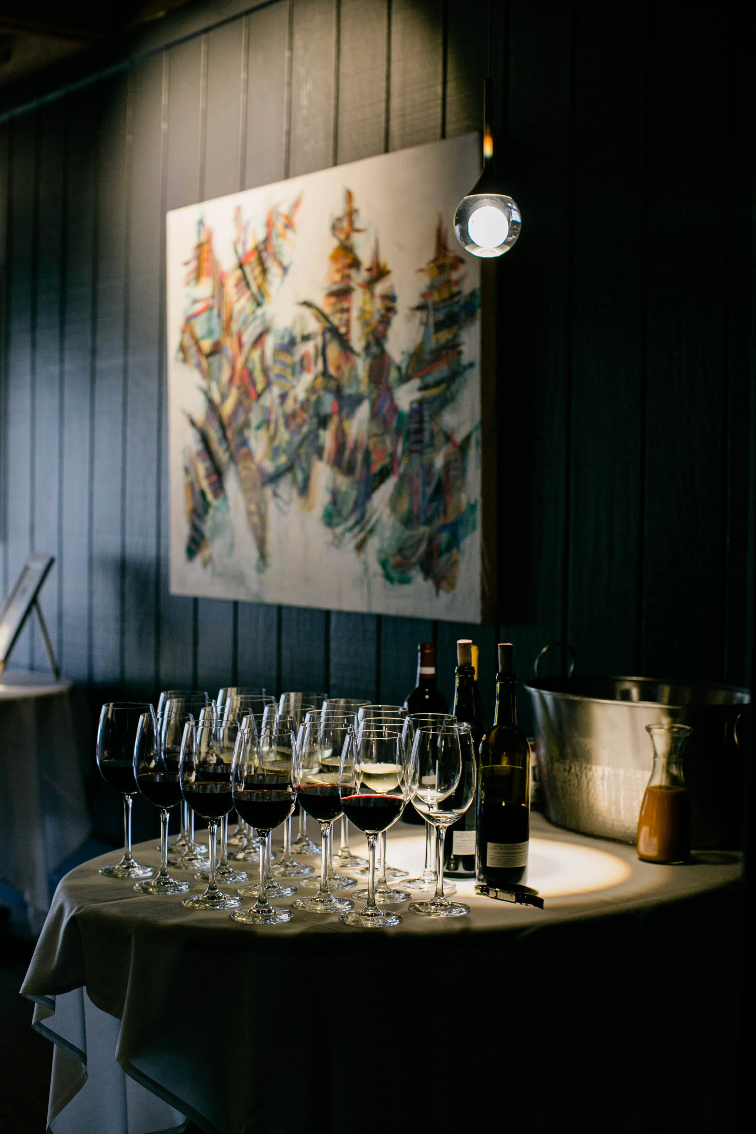 Wine being poured at a private event