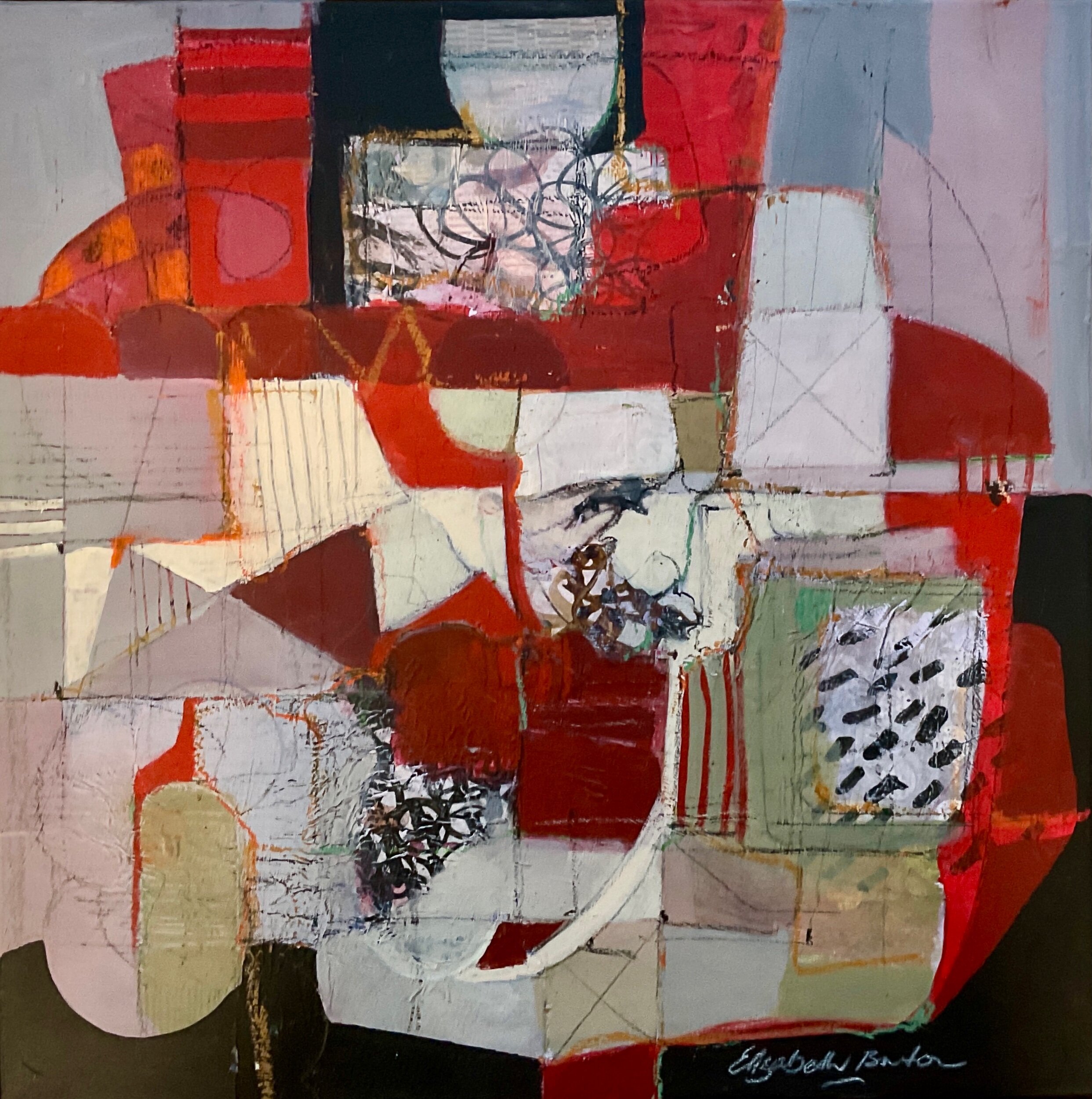  Last night in Venice  Mixed media on canvas 43cm x 43cm - float framed in timber $450 