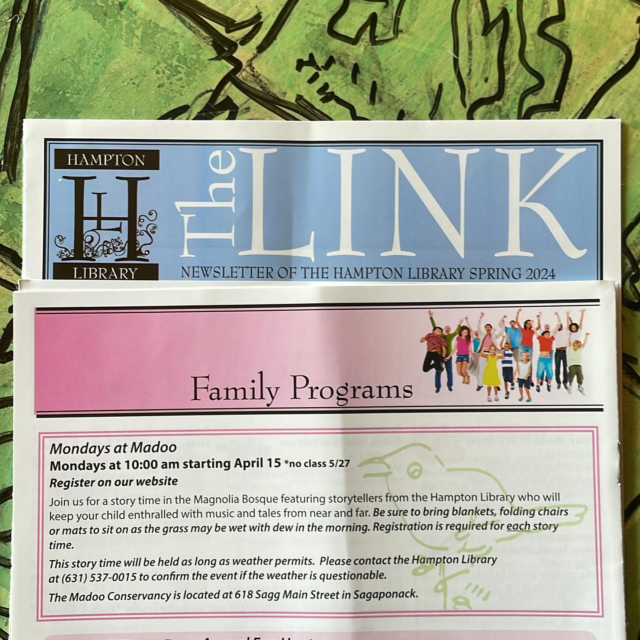 Coming up soon, Monday Mornings at Madoo with the @hamptonlibrary starting April 15!  Bring your tots to the garden for story telling and music.  Oh,  and it&rsquo;s free! #madoo #publicgarden #library #sagaponack #childreninthehamptons