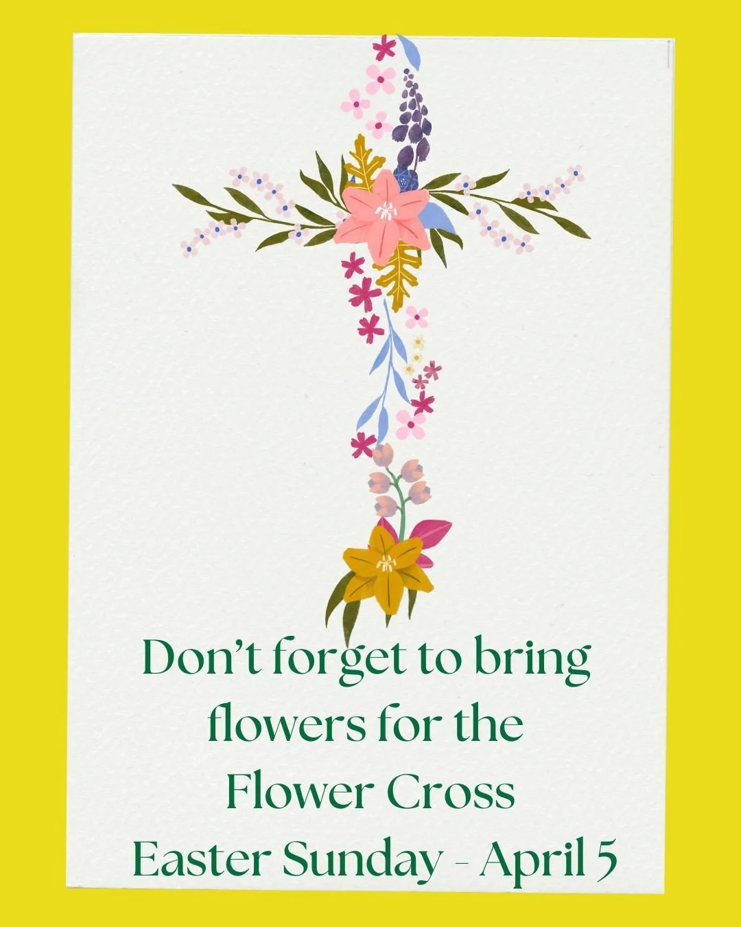 Flowers for the Flower Cross on Easter