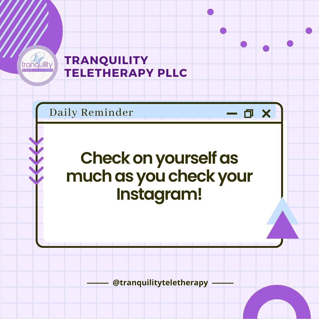 Hey, you!

We know you're busy. We know you have a lot of stuff to do, and a lot of places to be. But we also know that checking your Instagram is probably not one of them. So why not check in on yourself?

You deserve it. You deserve to take care of
