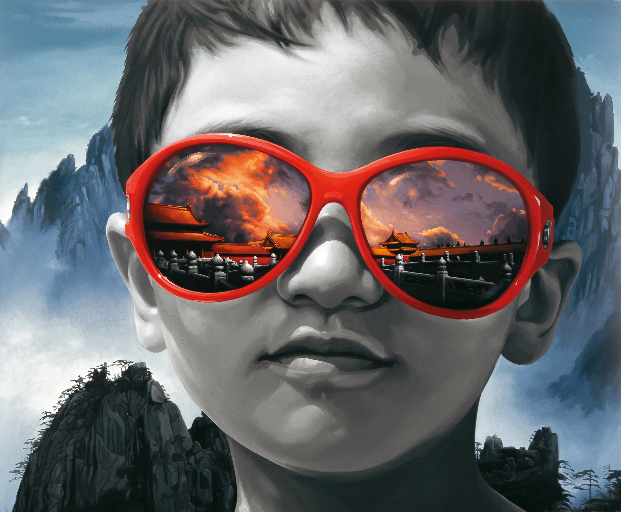 Auspicious Cloud. Portrait Landscape No.29. 180cm x 220cm. Acrylic on Canvas. 2009.