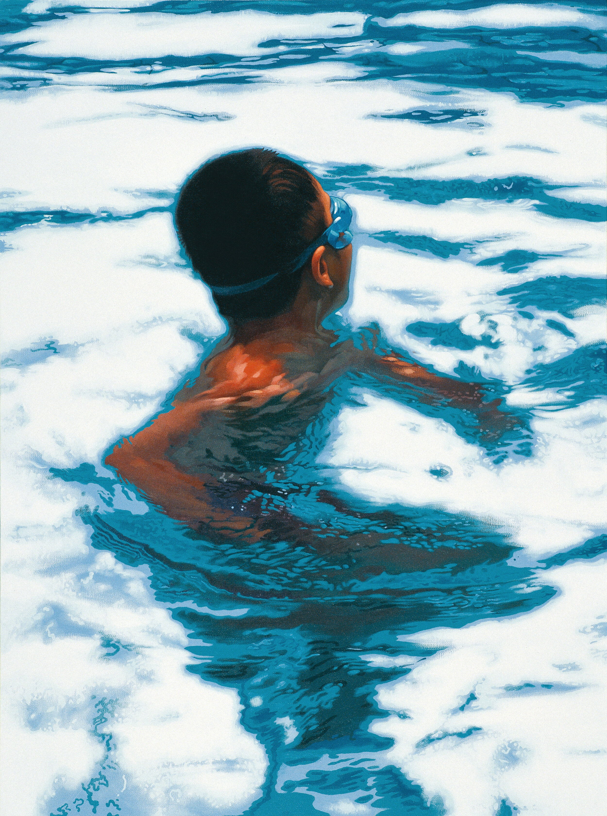 戲水孩童 10號, 121.5厘米 x 90.5厘米, 布面丙烯, 2009。