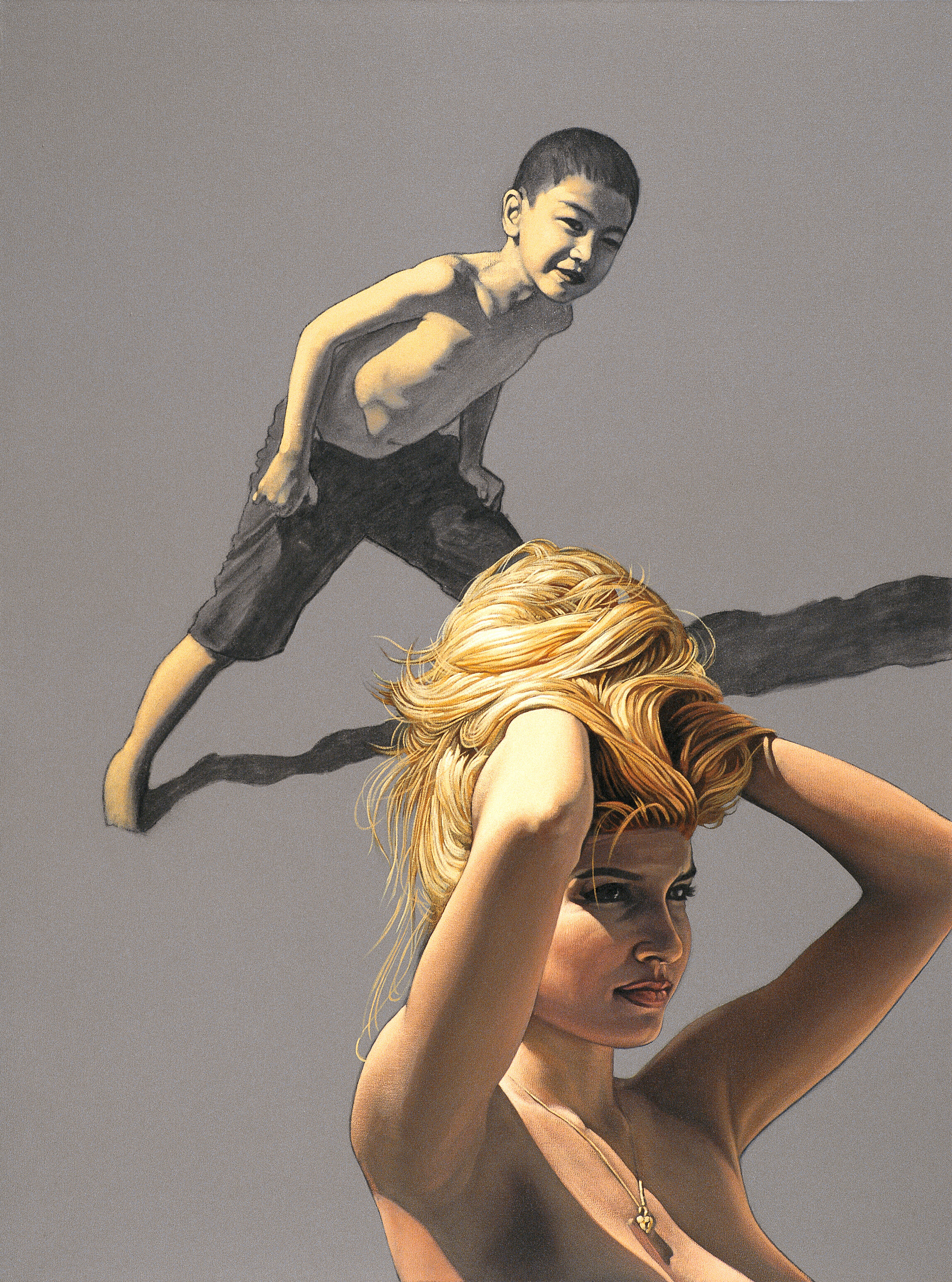 Strange Encounter. 180cm x 135cm. Acrylic on Canvas. 2007.