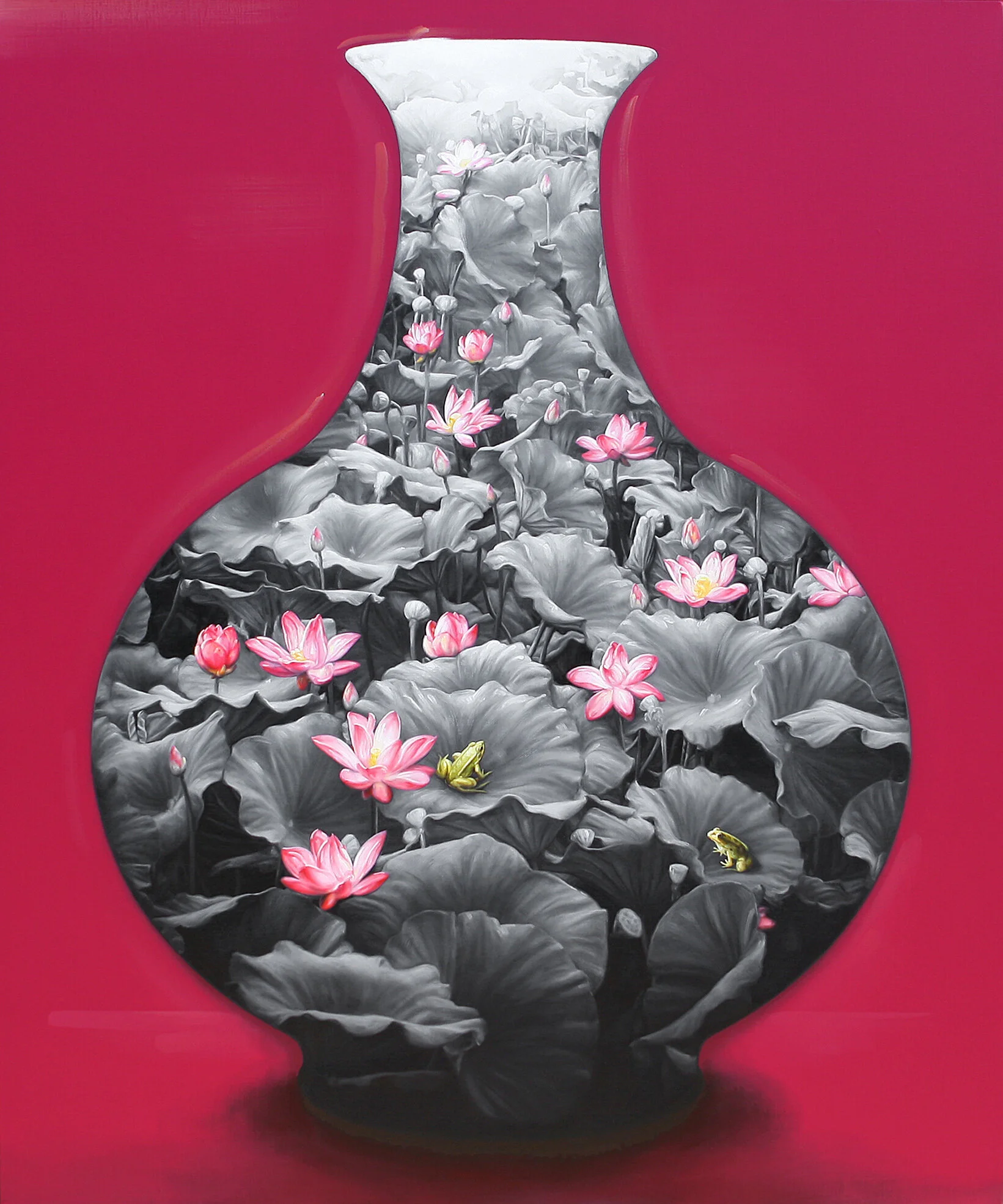 荷•古瓷 5號, 120厘米 x 100厘米, 布面油画, 2011。