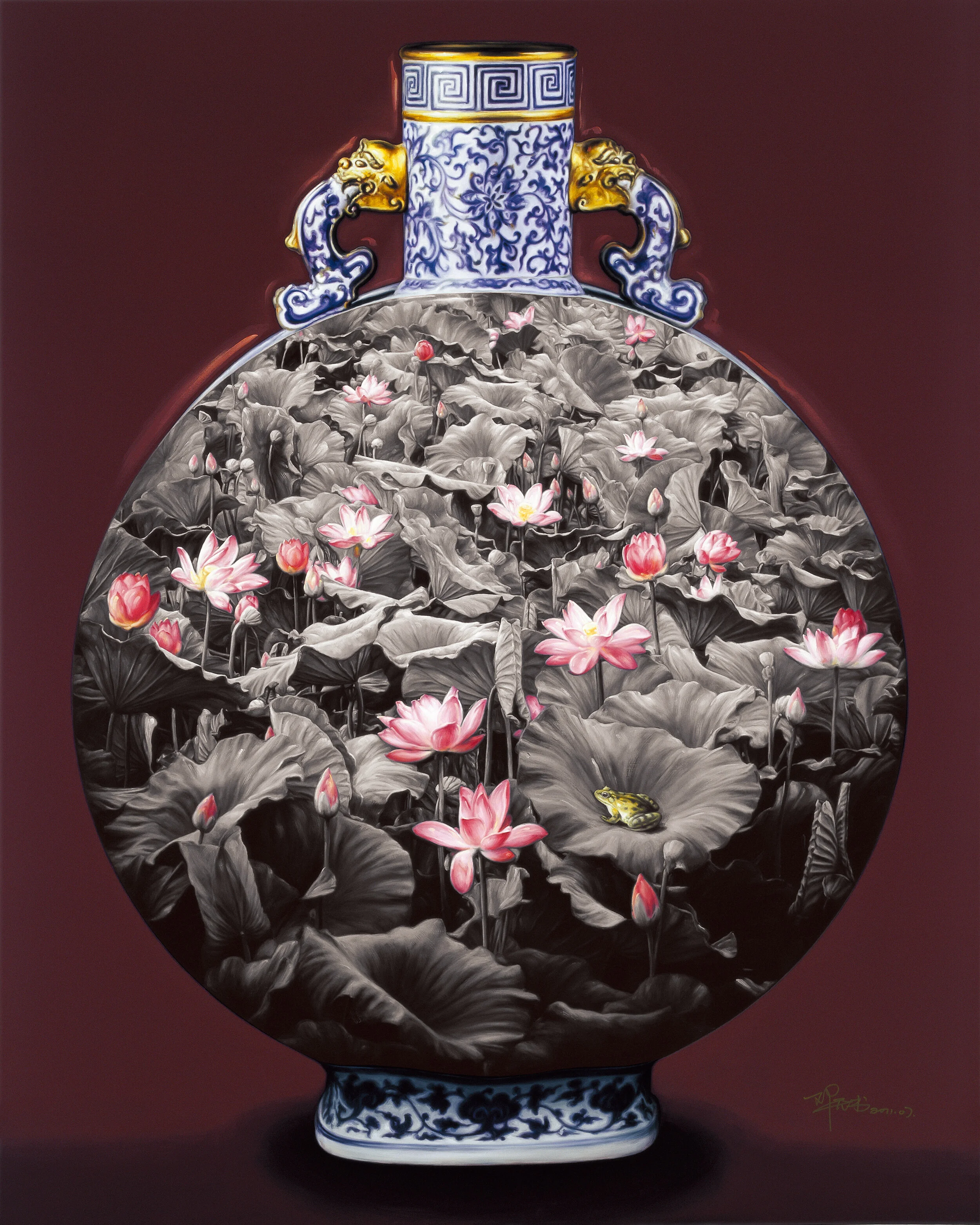 荷•古瓷 8號, 150厘米 x 120厘米, 布面油画, 2011。