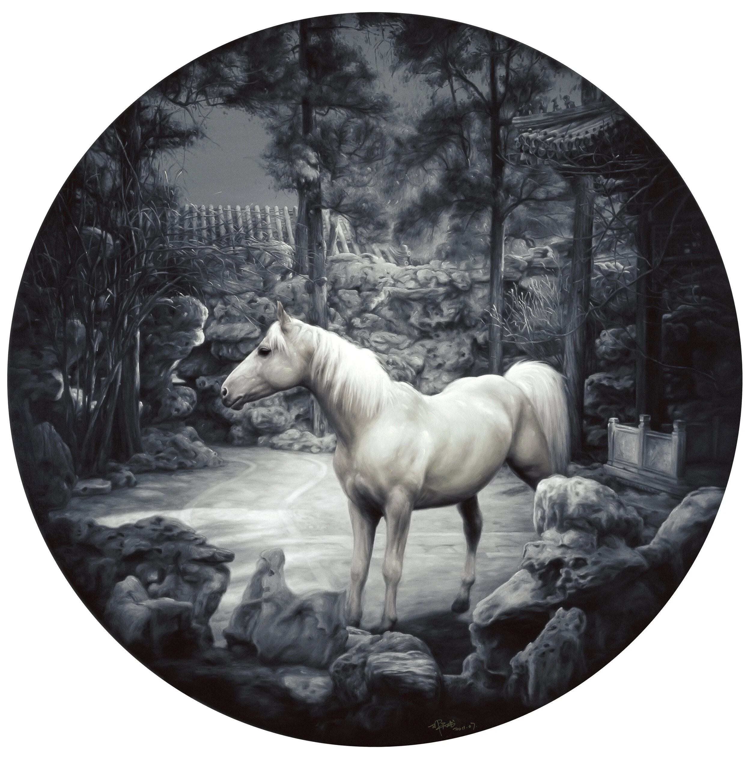 秋之御花园 3號, 165厘米 x 165厘米, 布面油画, 2011。