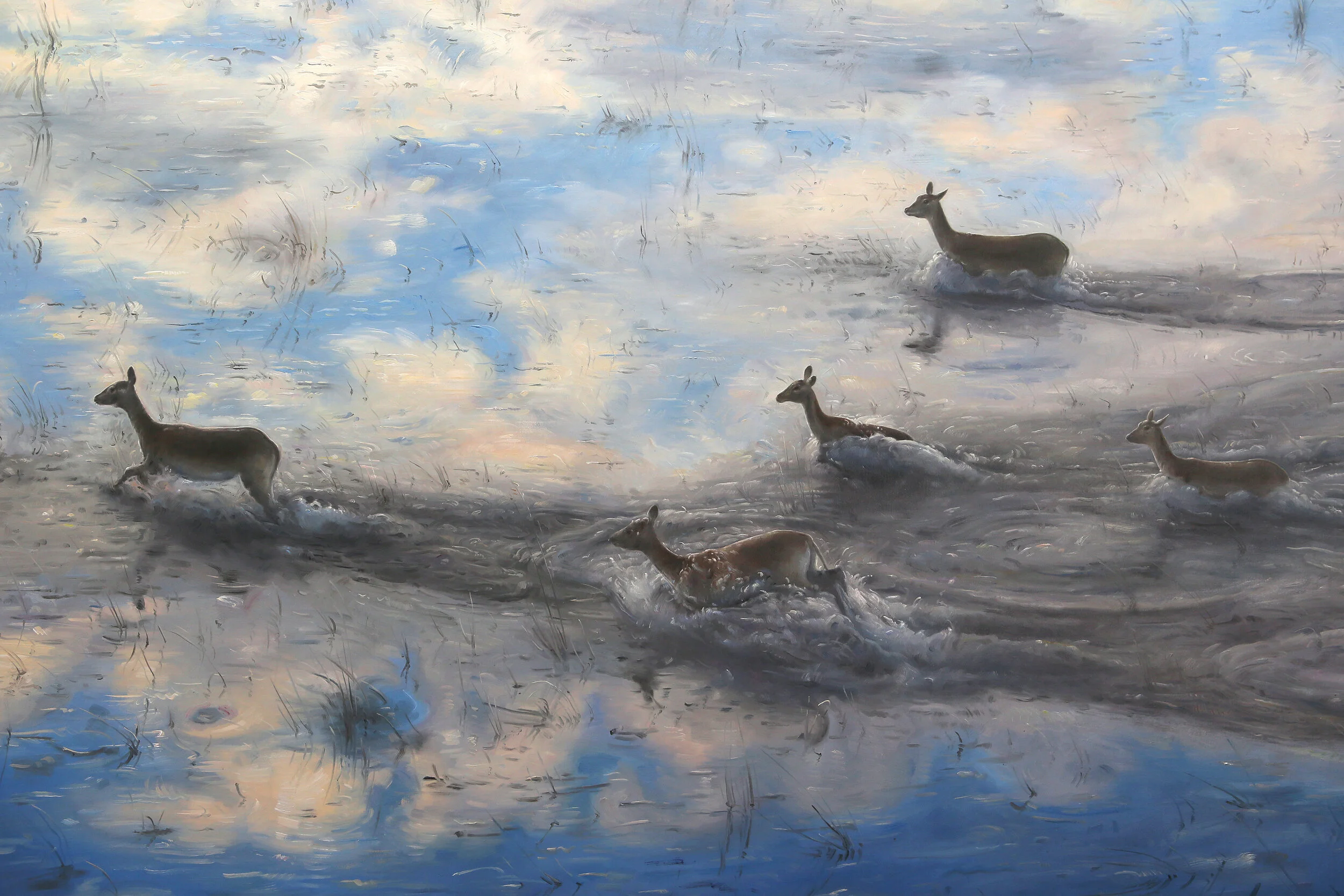 雨季 , 220厘米 x 120厘米, 布面油画, 2021。