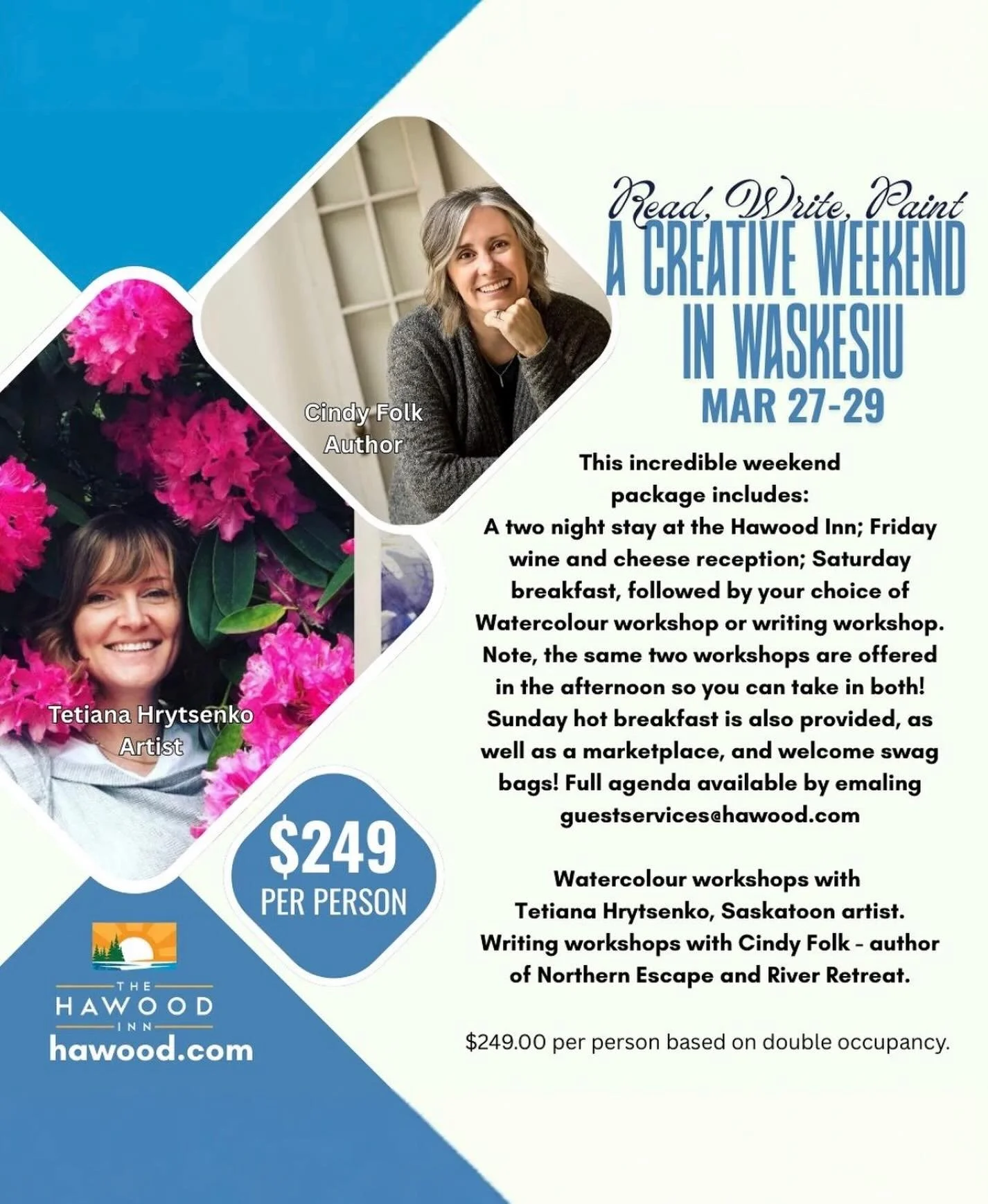 The next Creative Weekend at the Hawood is coming up! After the success of our last retreat, I&rsquo;m thrilled to head back into the beauty of Prince Albert National Park for another few days of writing, reading, and painting. Reserve your spot soon