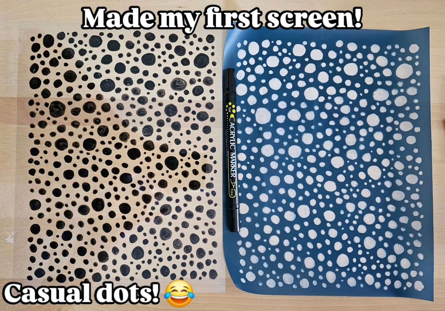 I haven't tried it yet but it looks like it'll work with the #amacoinks . The screen was almost a year past the use by date so I wasn't sure if it would work so I just made a page of dots using one of the recommended markers. So excited it worked! No