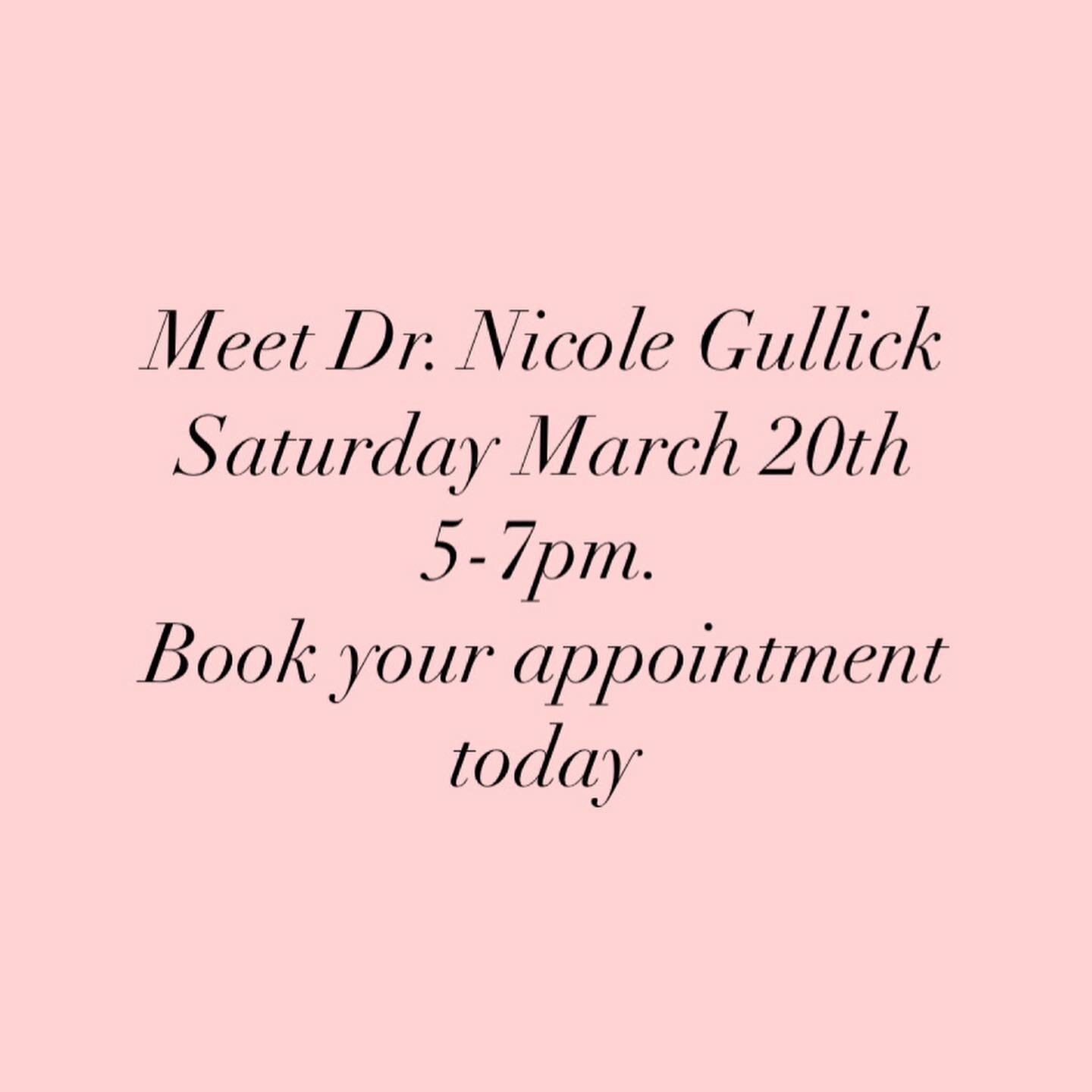 We only have a few more slots left for Saturday March 20th. Everyone who attends the event will be entered in our raffle that night! Prizes including: full size Image Skincare products, a Gift card to use towards your Botox or Filler treatment, Patch