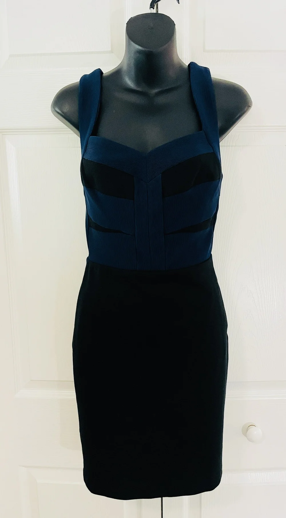 blue bodycon halter dress BCBG Max Azria Dresses