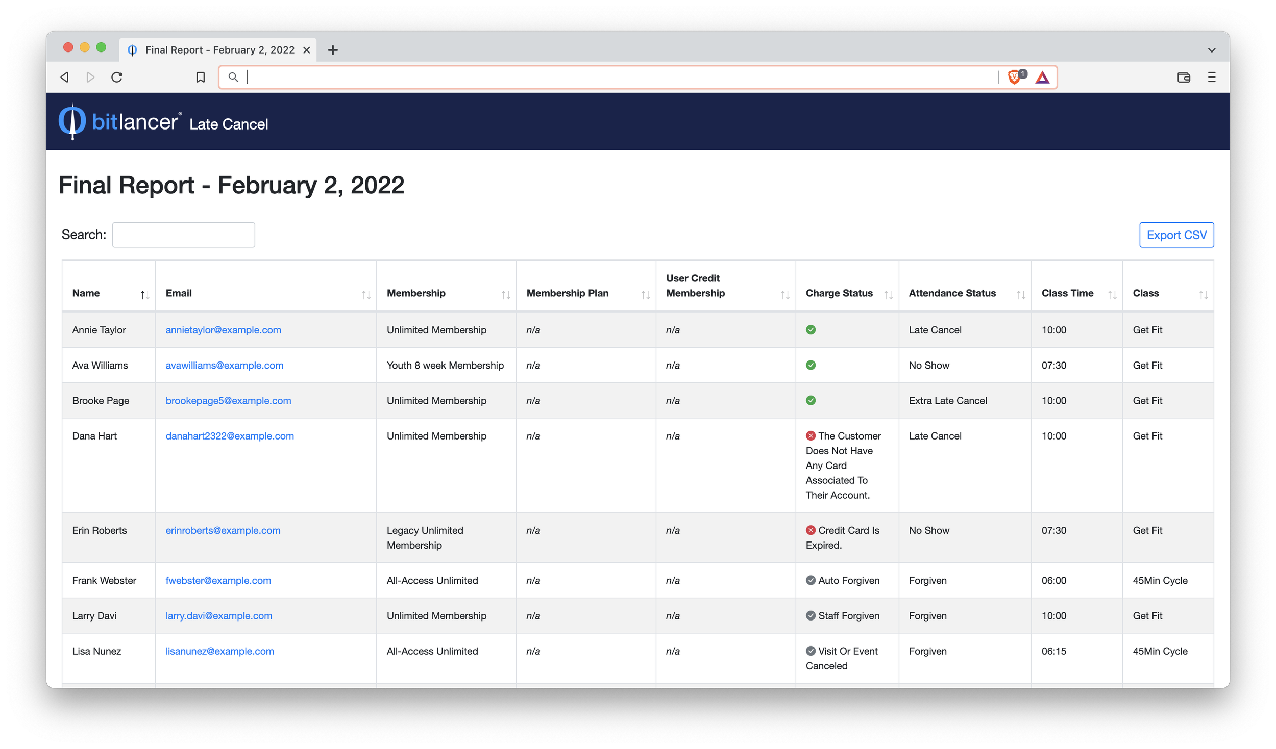 An interactive sample