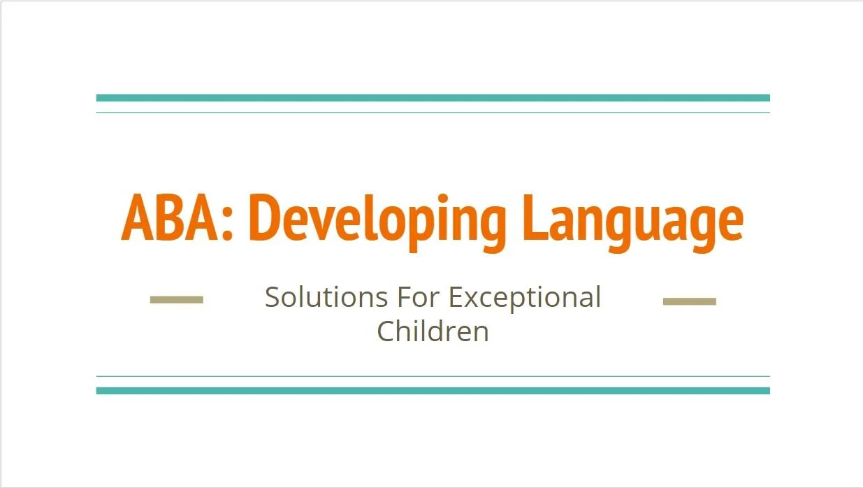Workshops — Solutions for Exceptional Children