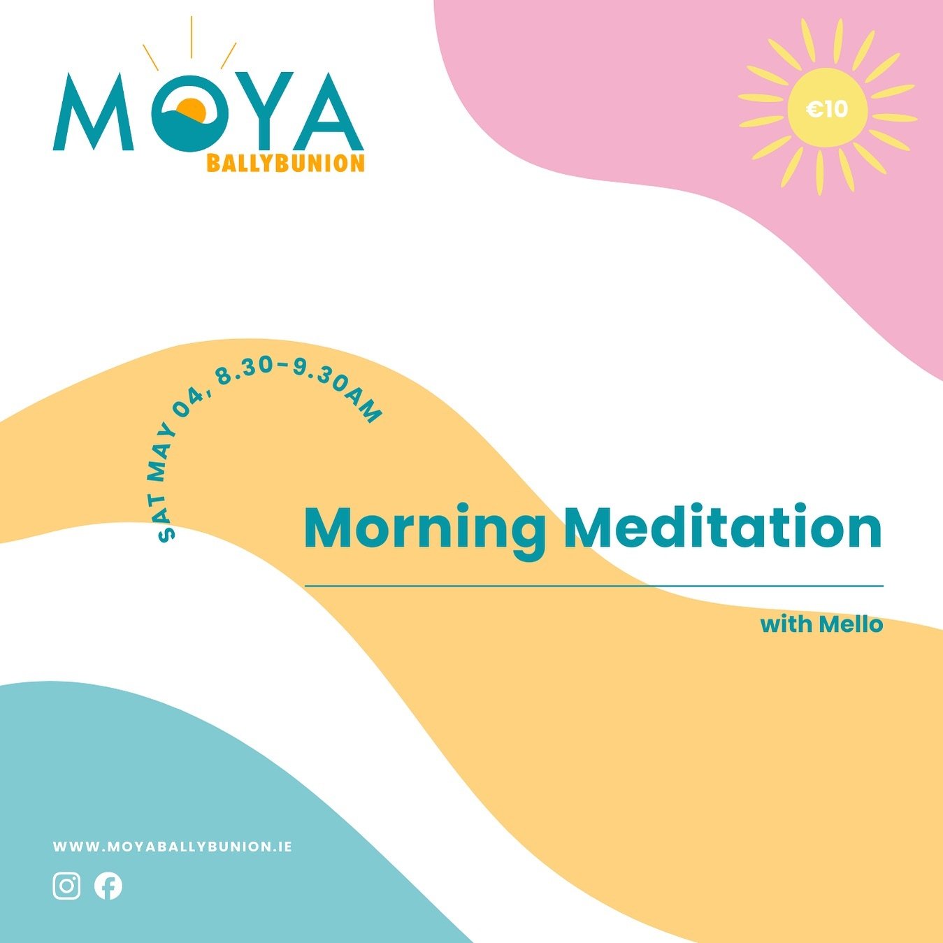 Morning Meditation with Mello 🙏🏻

Saturday 4 May 2024
08:30  09:30
The Cozy Room, Ballybunion Community Centre
Lartigue Dr, Ballybunnion, Co. Kerry.
 
Morning meditation, come and practice mindfulness with sitting and walking in the cosy room. I ha