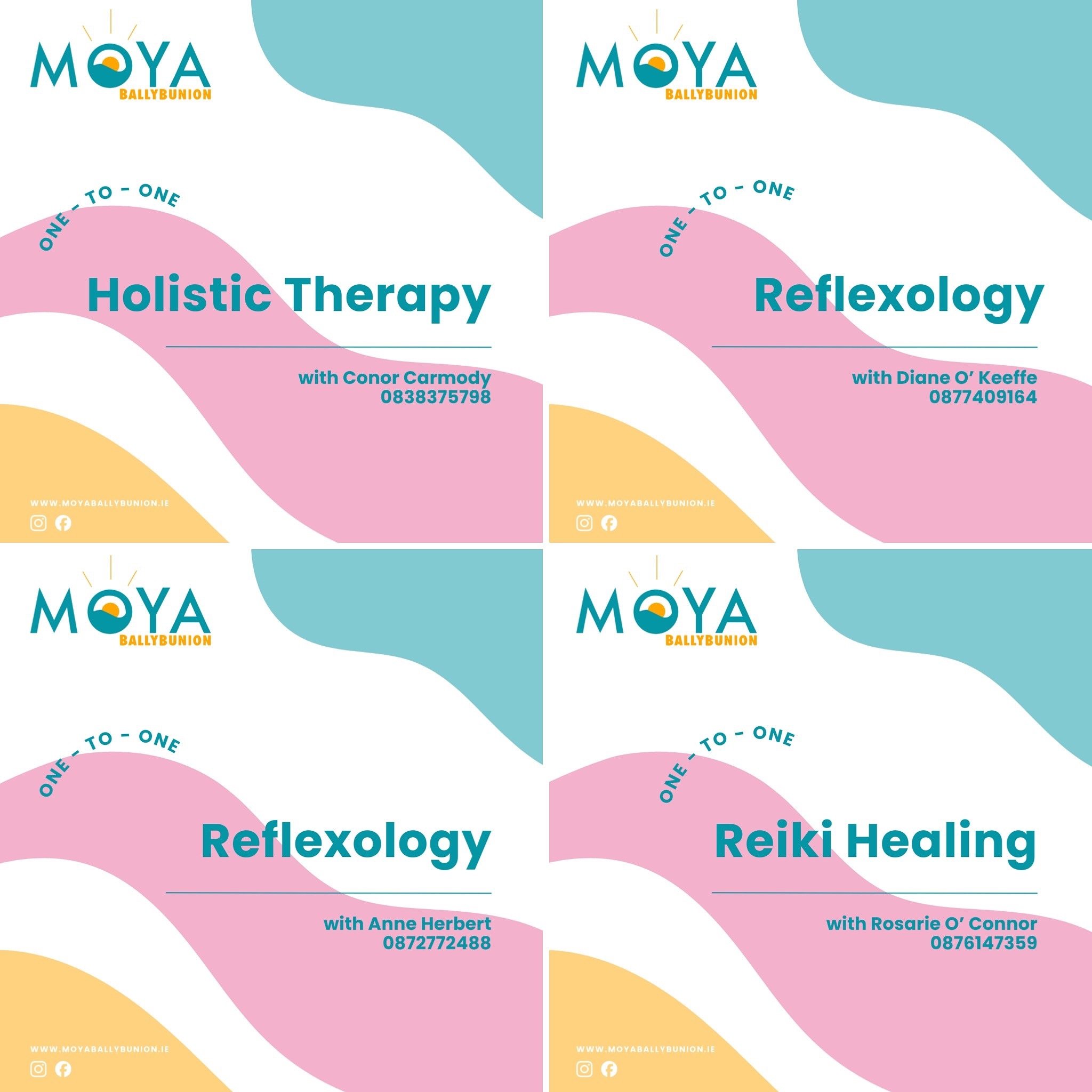 Introducing our MOYA One-To-One Sessions 🙏🏻
&ldquo;Relax, Reconnect, &amp; Recover at MOYA 2024&rdquo;🫶🏻
For bookings please log onto 👇🏻

https://moyaballybunion.ie/one-to-one-sessions

@conorcarmodycaht 
@rosarieballybunion 
@divine.reflexolog