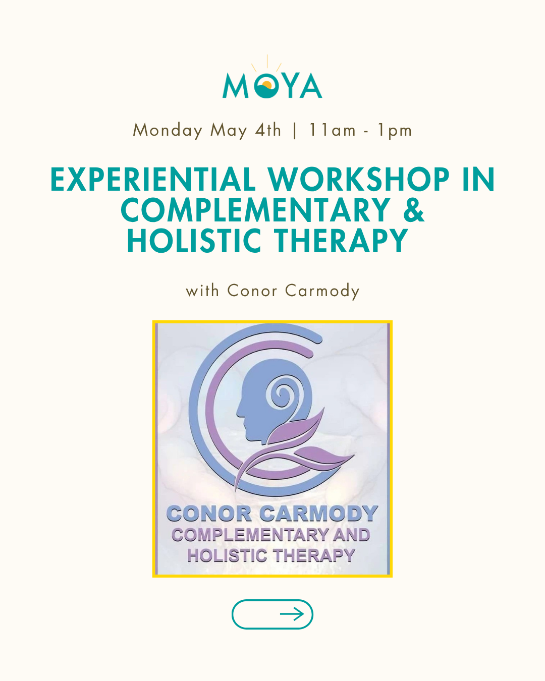 Experiential Workshop in Complementary &amp; Holistic Therapy with Conor Carmody