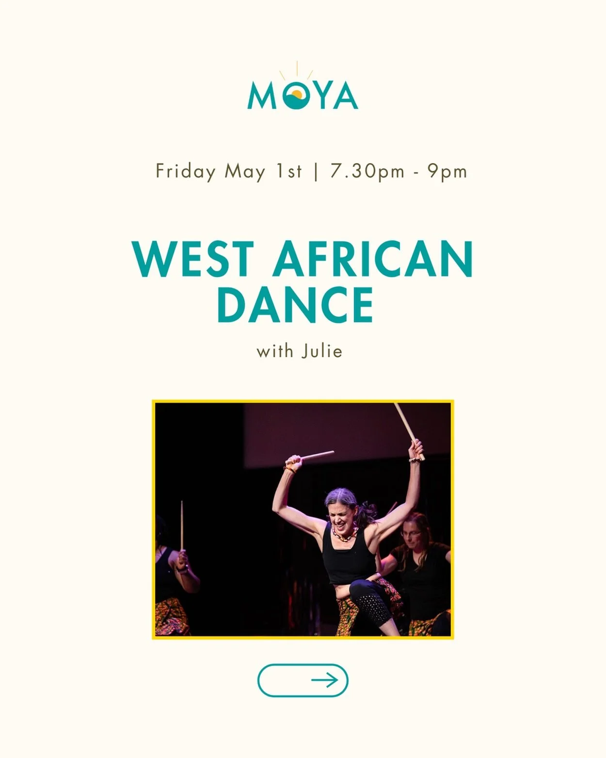 OPENING CEREMONY - West African Dance with Julie @julieafricandance 💃

📍 The Bandstand at the Castle Green 

Friday 1st May 2026
19:30pm ~ 21:00pm

Learn West African Dance specifically from Guinea.  Julie has been studying this art form for more t