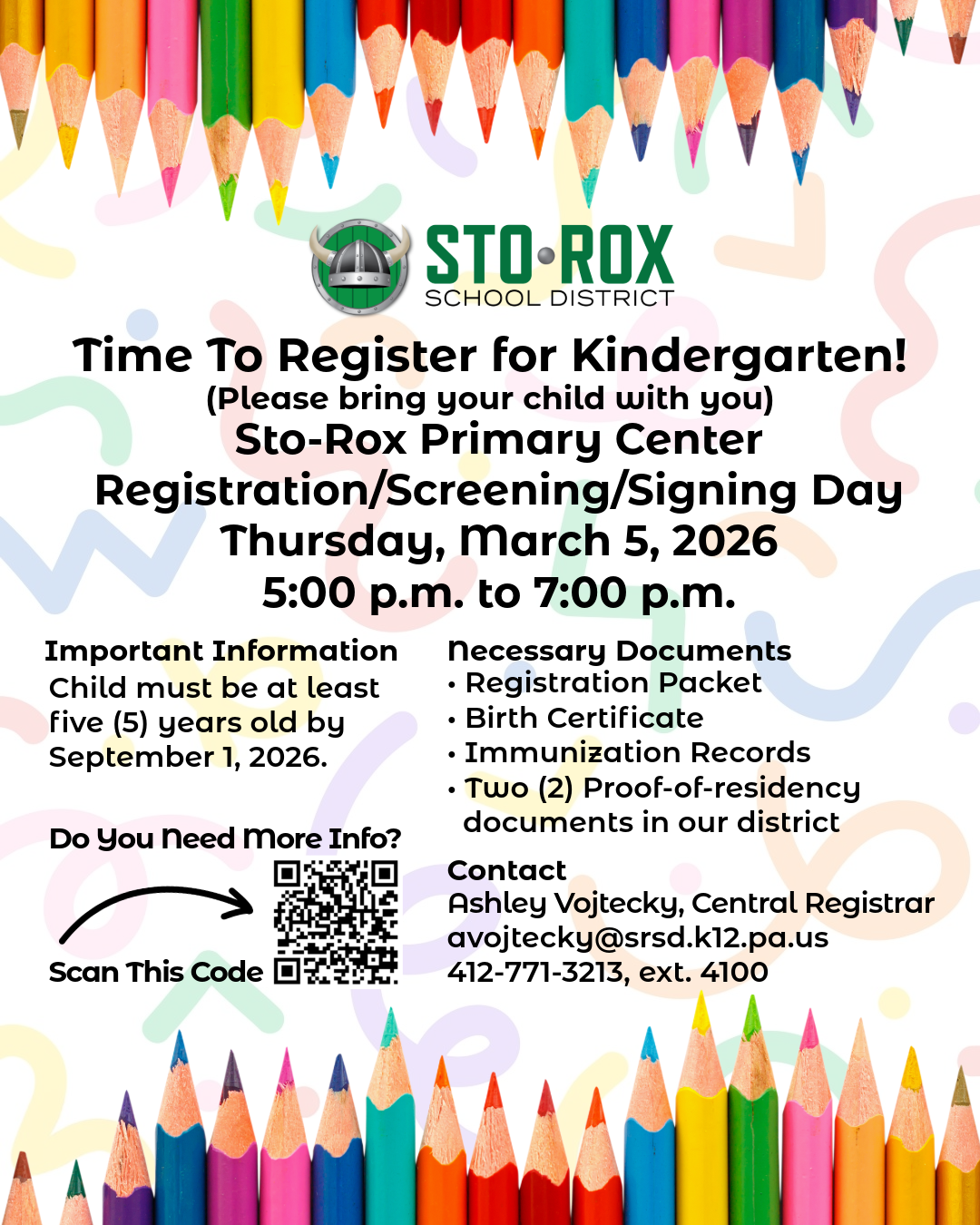 Kindergarten Registration, Screening, and Signing Day