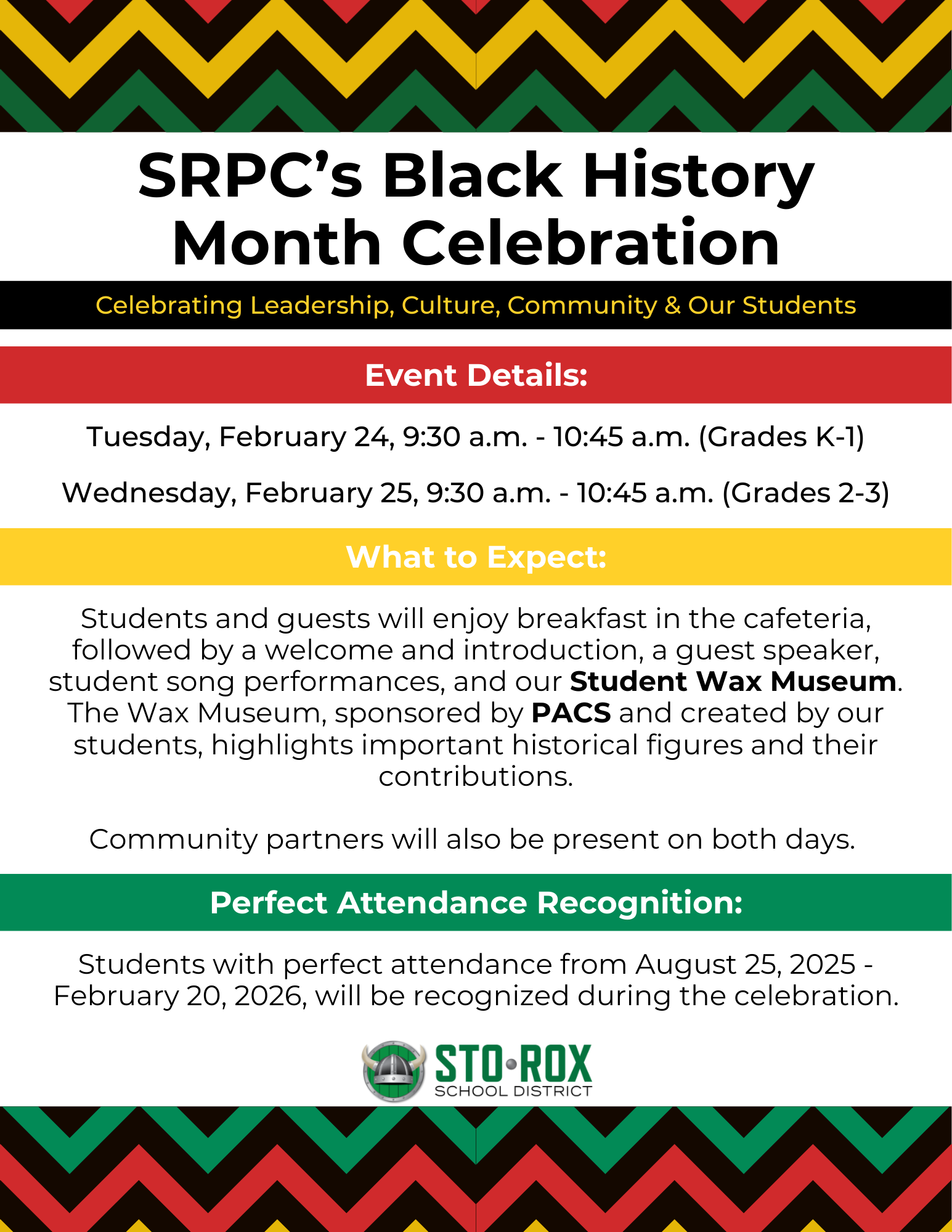 Sto-Rox Primary Center's Black History Month Celebration (Grades 2-3)
