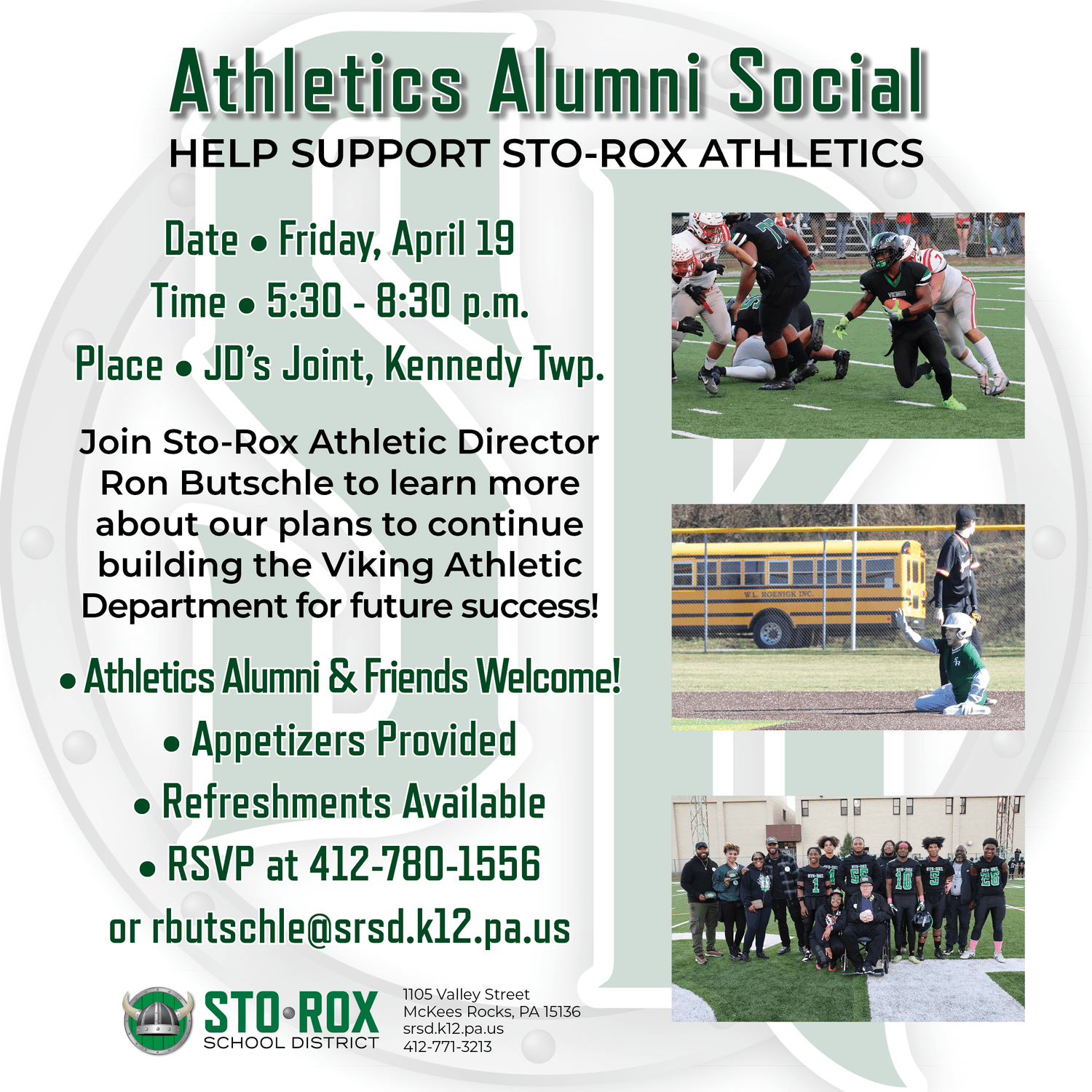 Ron Butschle Sto-Rox Athletics Alumni Social Set for April 19 — Sto-Rox School District