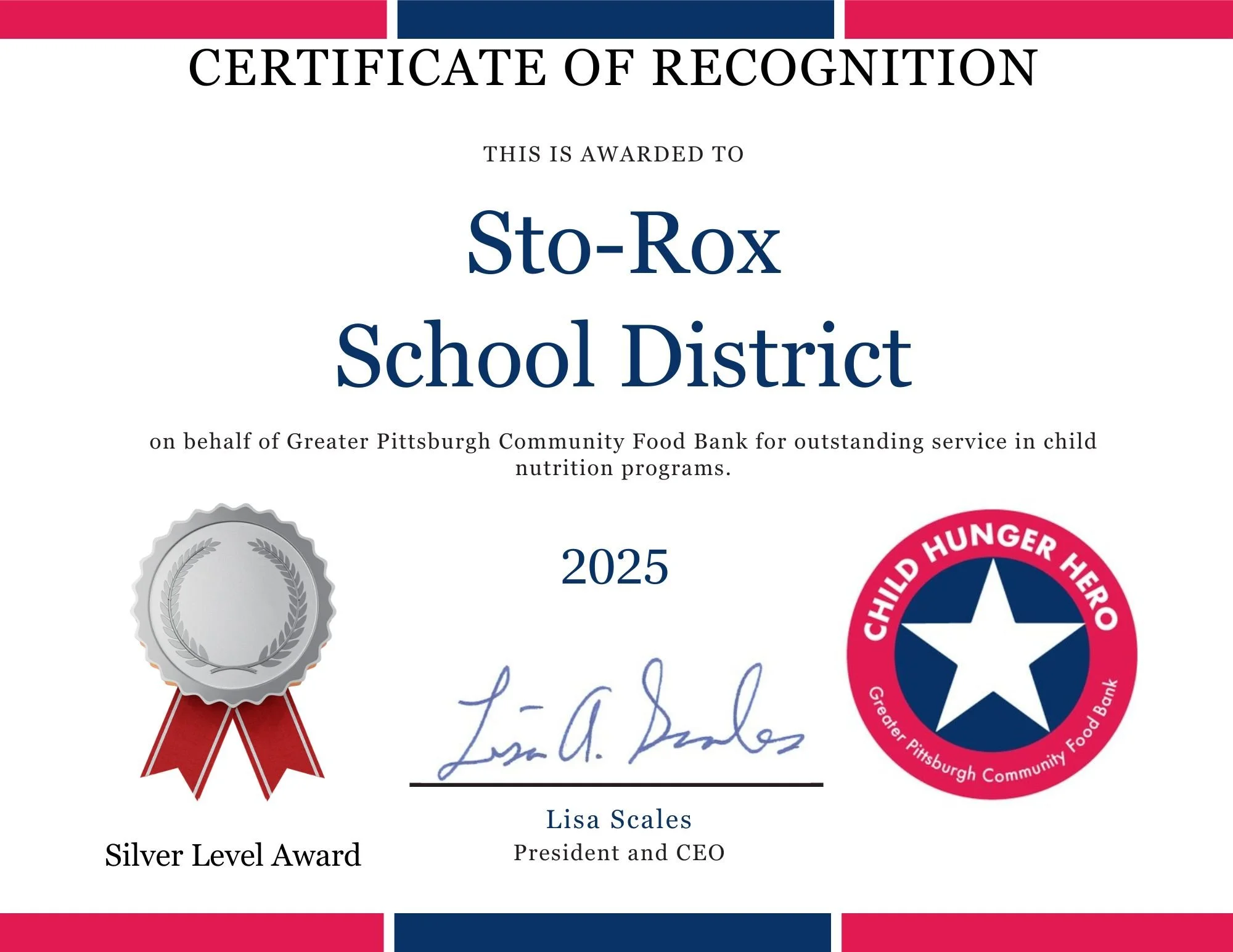 Sto Rox Library School Sto-Rox School District Receives 2025 Child Hunger Hero Award — Sto-Rox ...