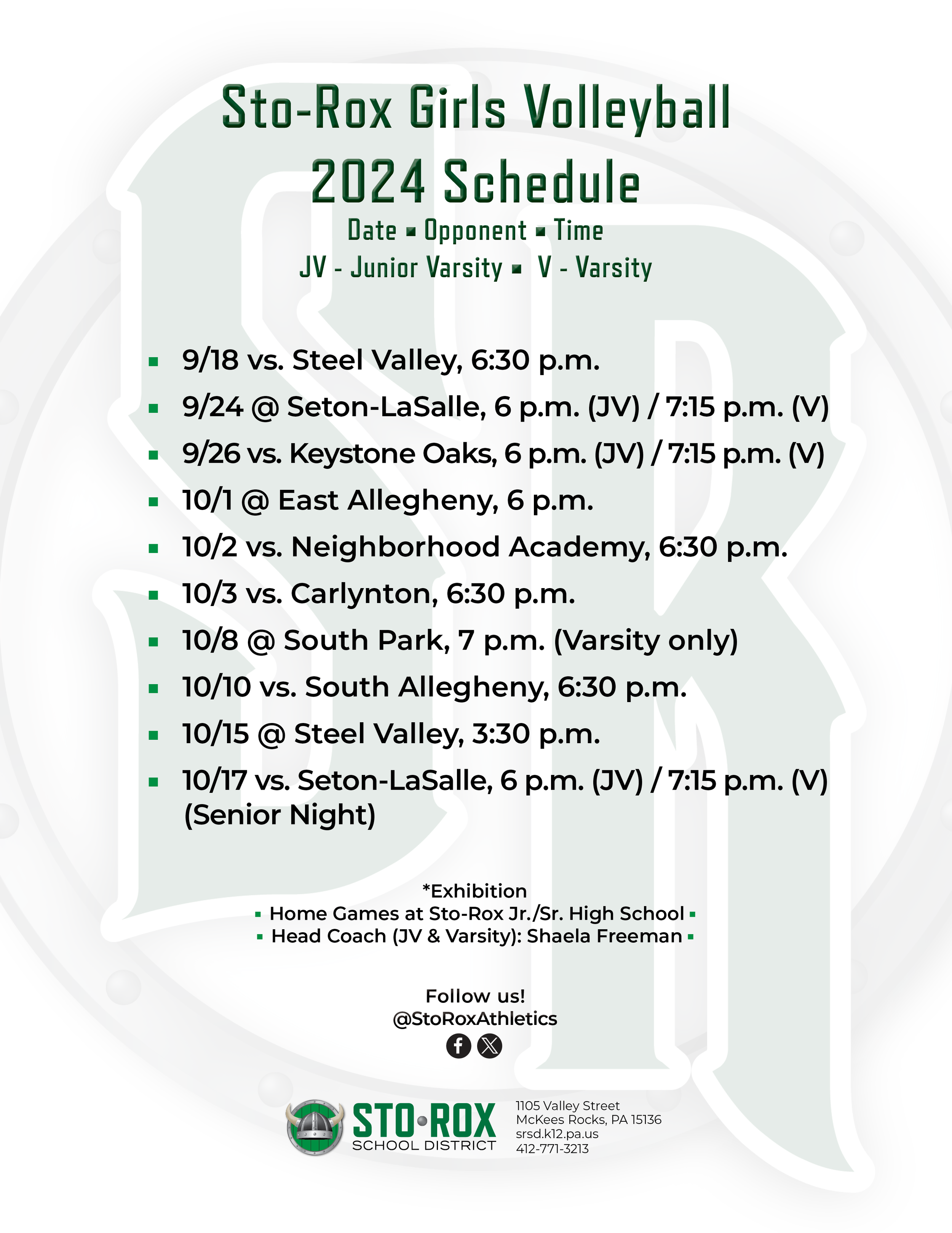 Girls Volleyball — Sto-Rox School District