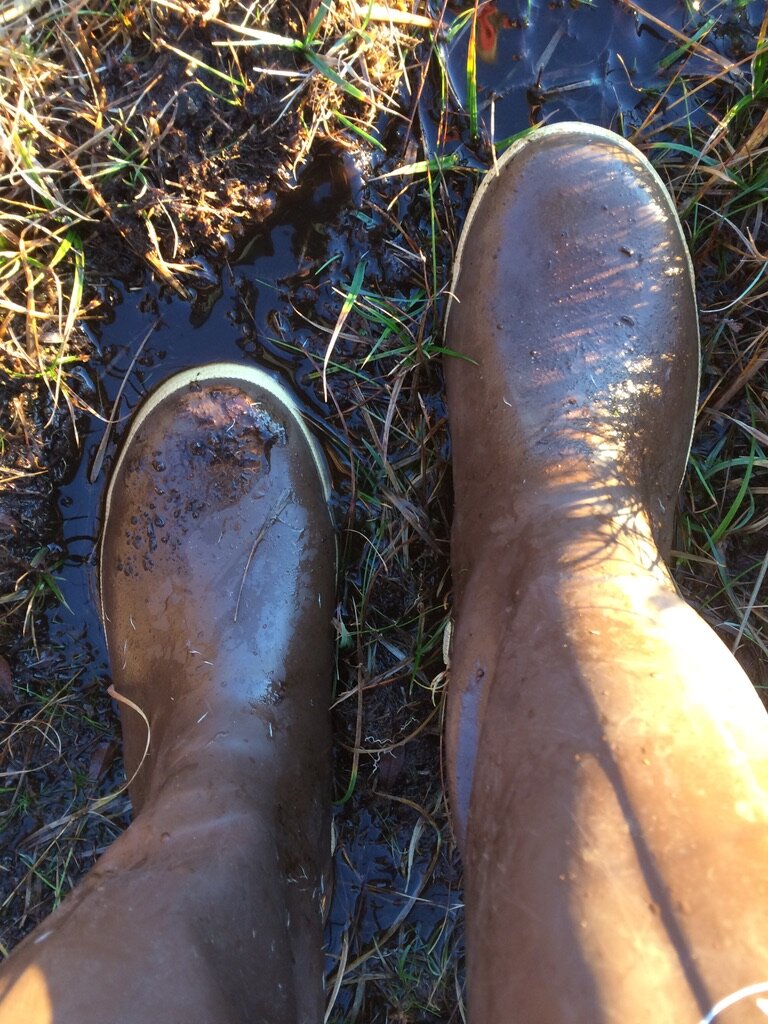 This is why waterproof footwear is recommended in Scotland. Luckily, I already had these boots from Alaska.