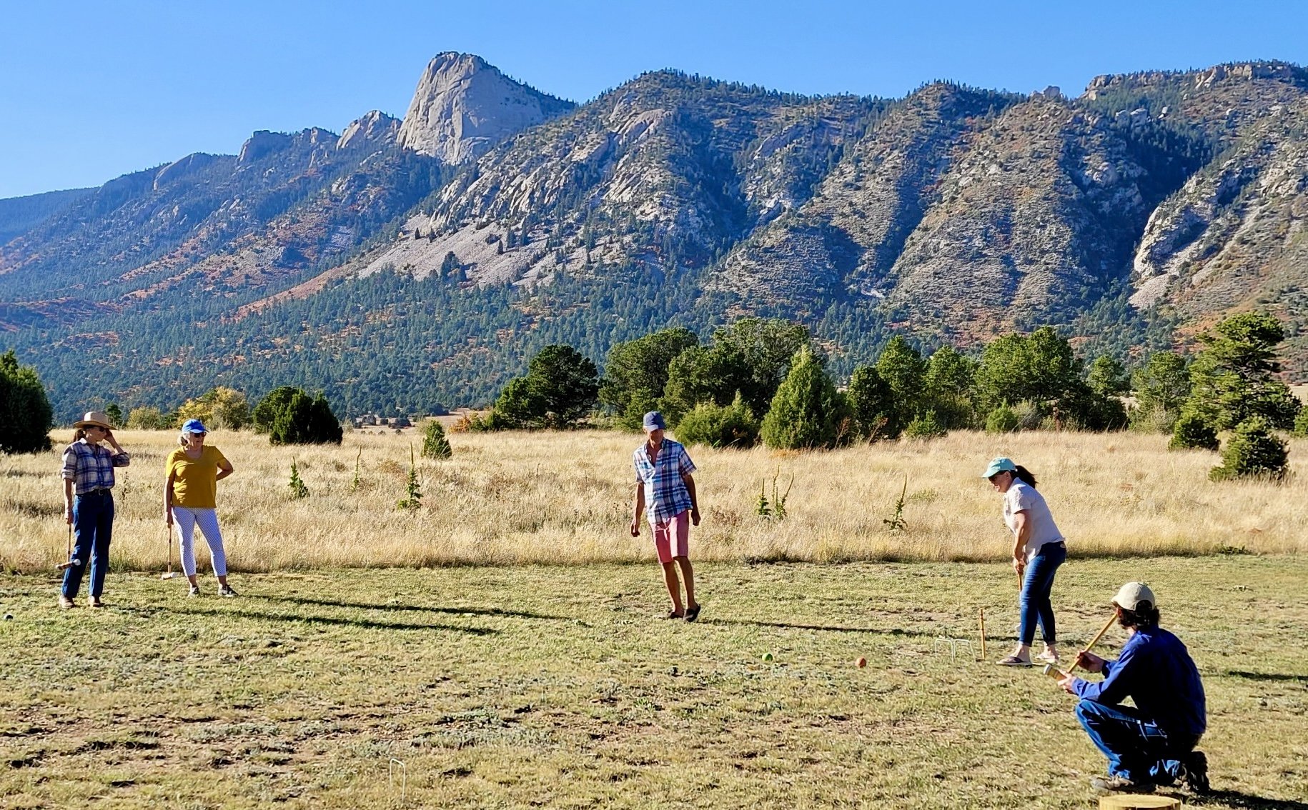 Late October Birthday Adventure Croquet Party on the back forty. Friends and inn staff helped me celebrate in high style. Not a bad way to end the season!
(photo by Dave Emery)