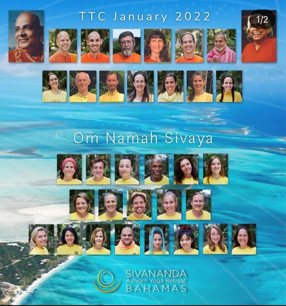 Teachers and graduates of the January 2022 Yoga Teacher Training Course.