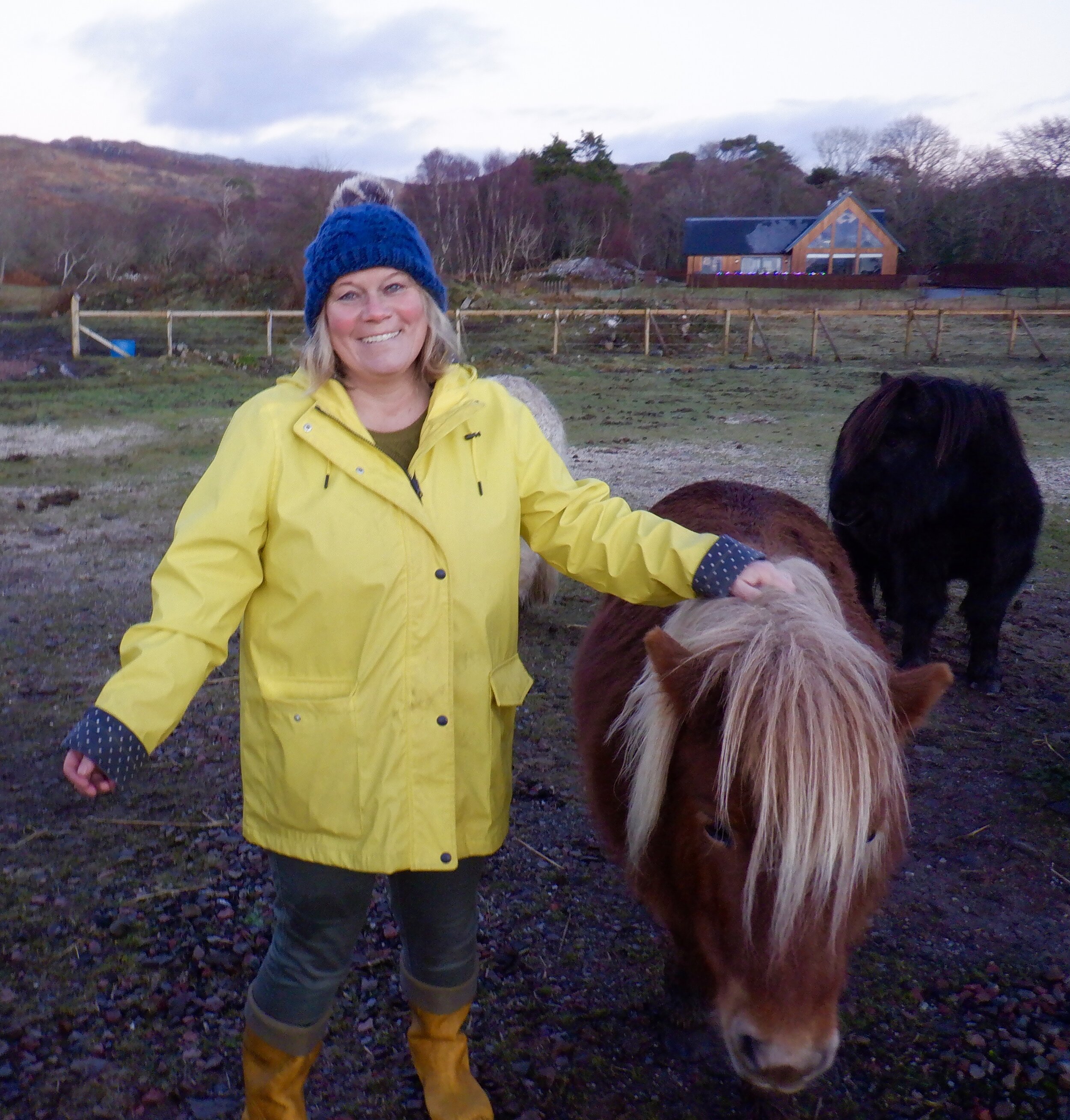 In the West Highland hamlet of Arisaig lives a friendly farmer and her shy Scottish ponies.